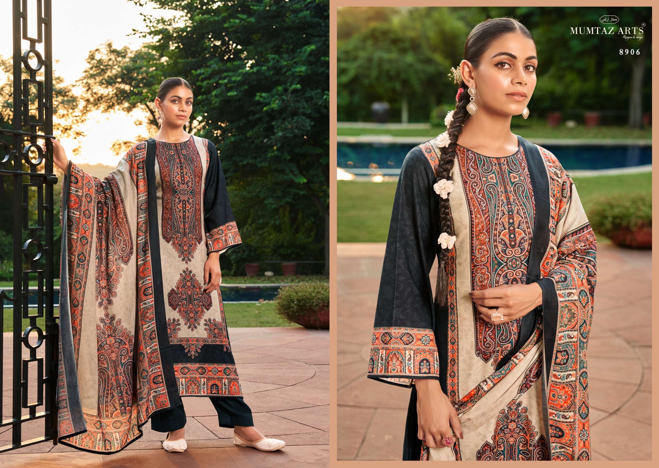 MUMTAZ ARTS SHIRINGAR PASHMINA DIGITAL PRINTS WITH FANCY WORK SUIT