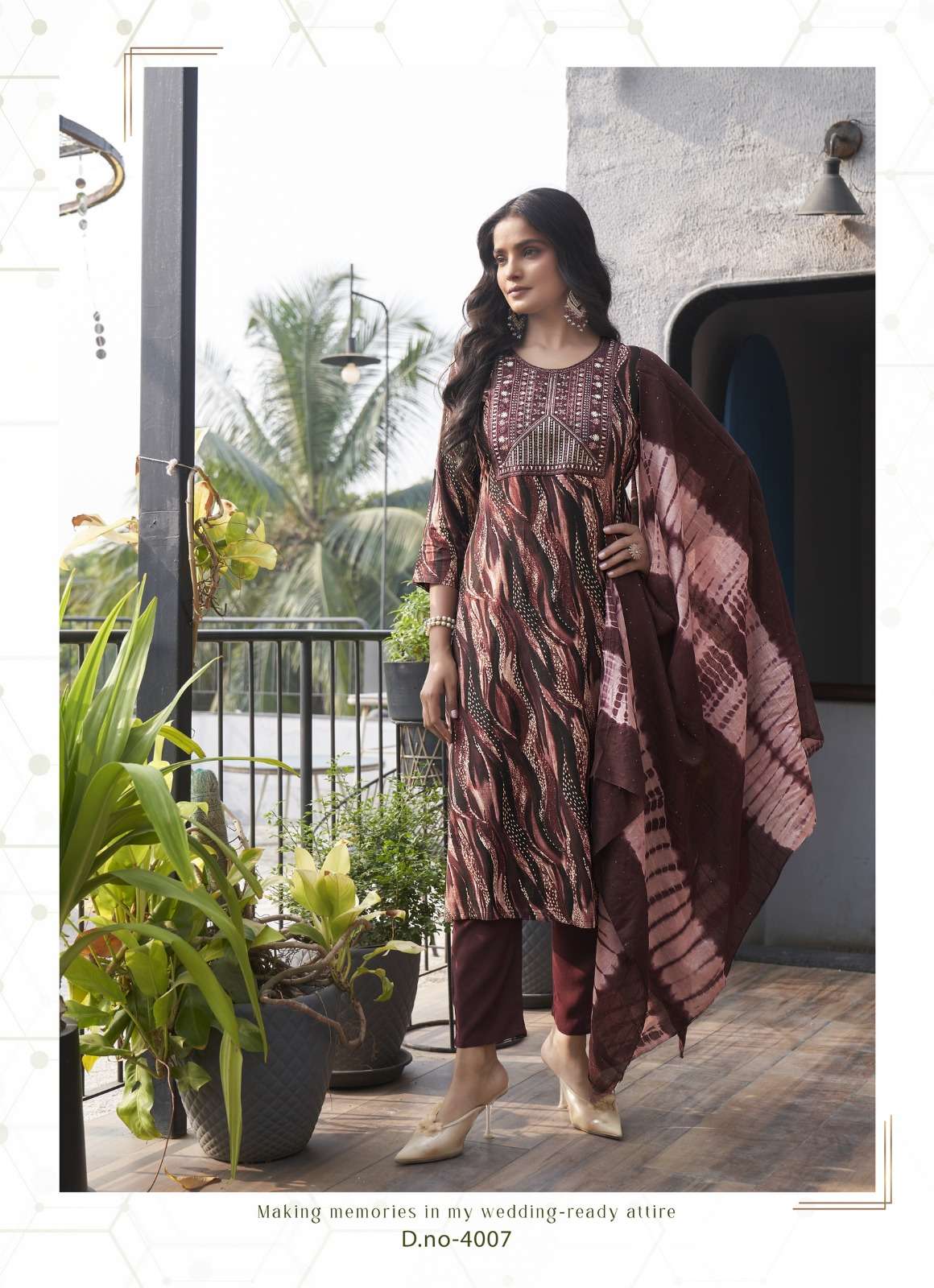MYSTIC 9 SABRI VOL 4 RAYON FOIL PRINT STRAIGHT CUT  KURTI COMBO SET