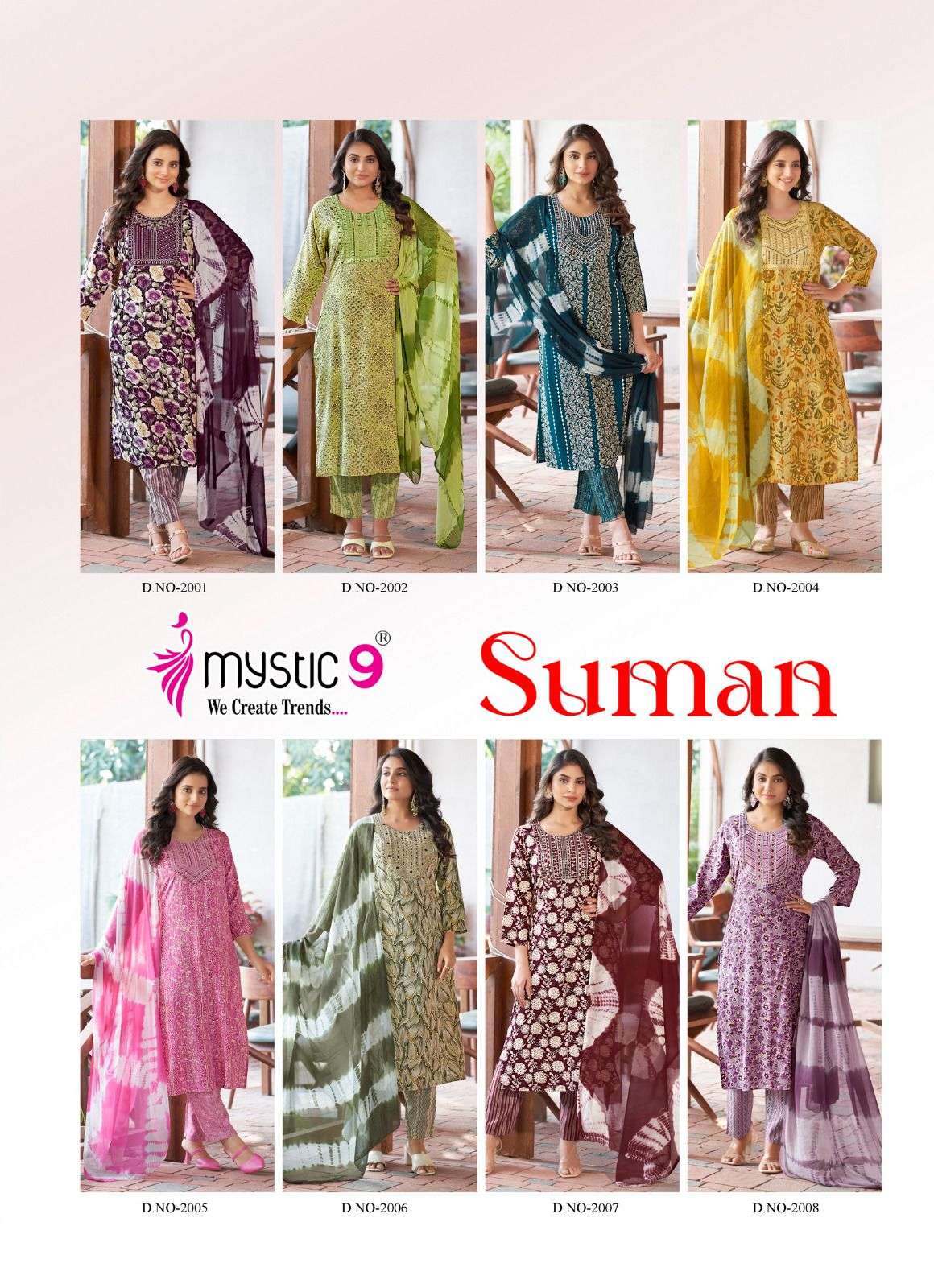 NAVKAR SUMAN VOL 2 RAYON FOIL PRINT STRAIGHT CUT KURTI COMO SET 