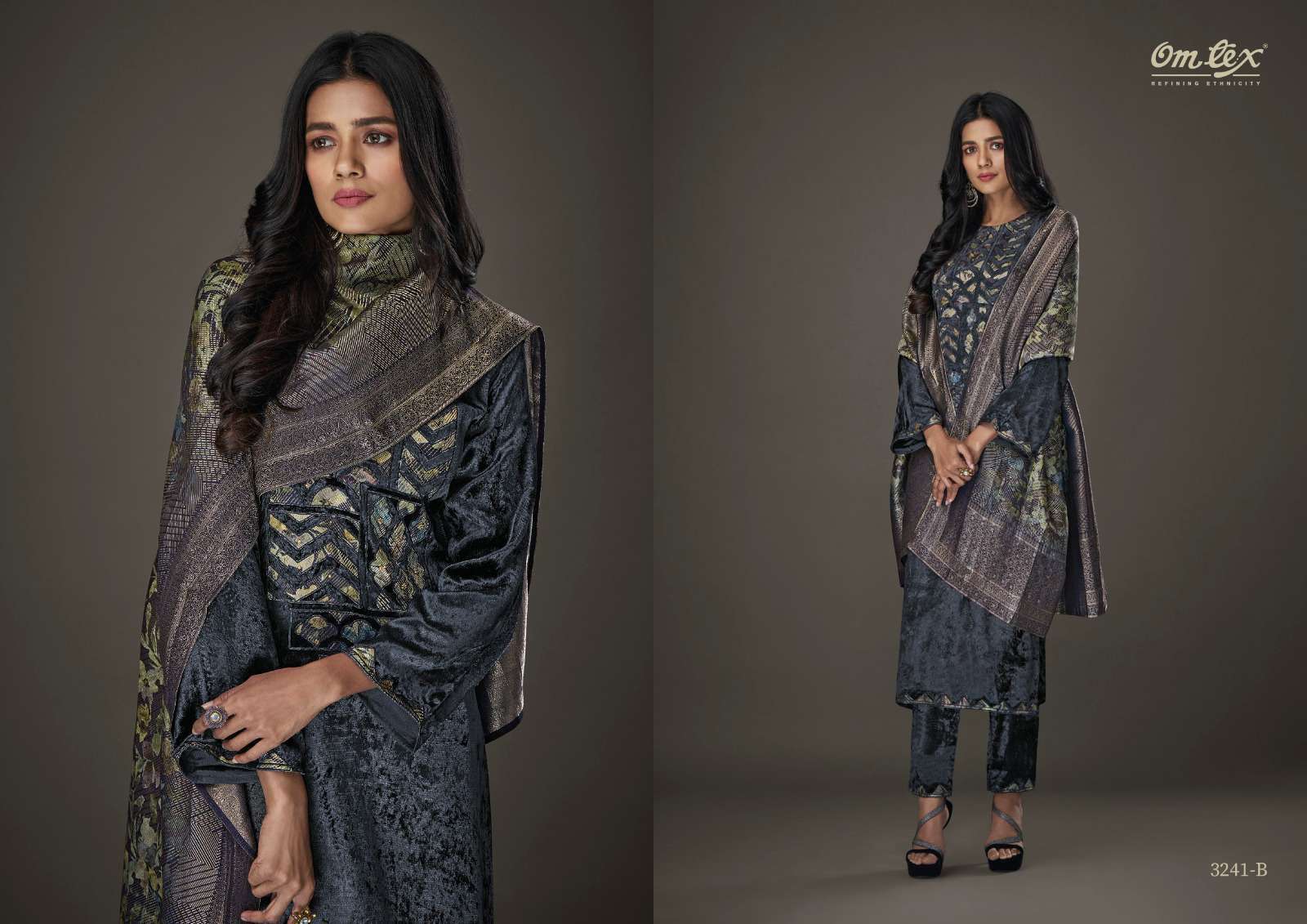 OMTEX AAYAT VOL 11 VELVET WITH PATCH EMBROIDERY DESIGNER HEAVY SUIT