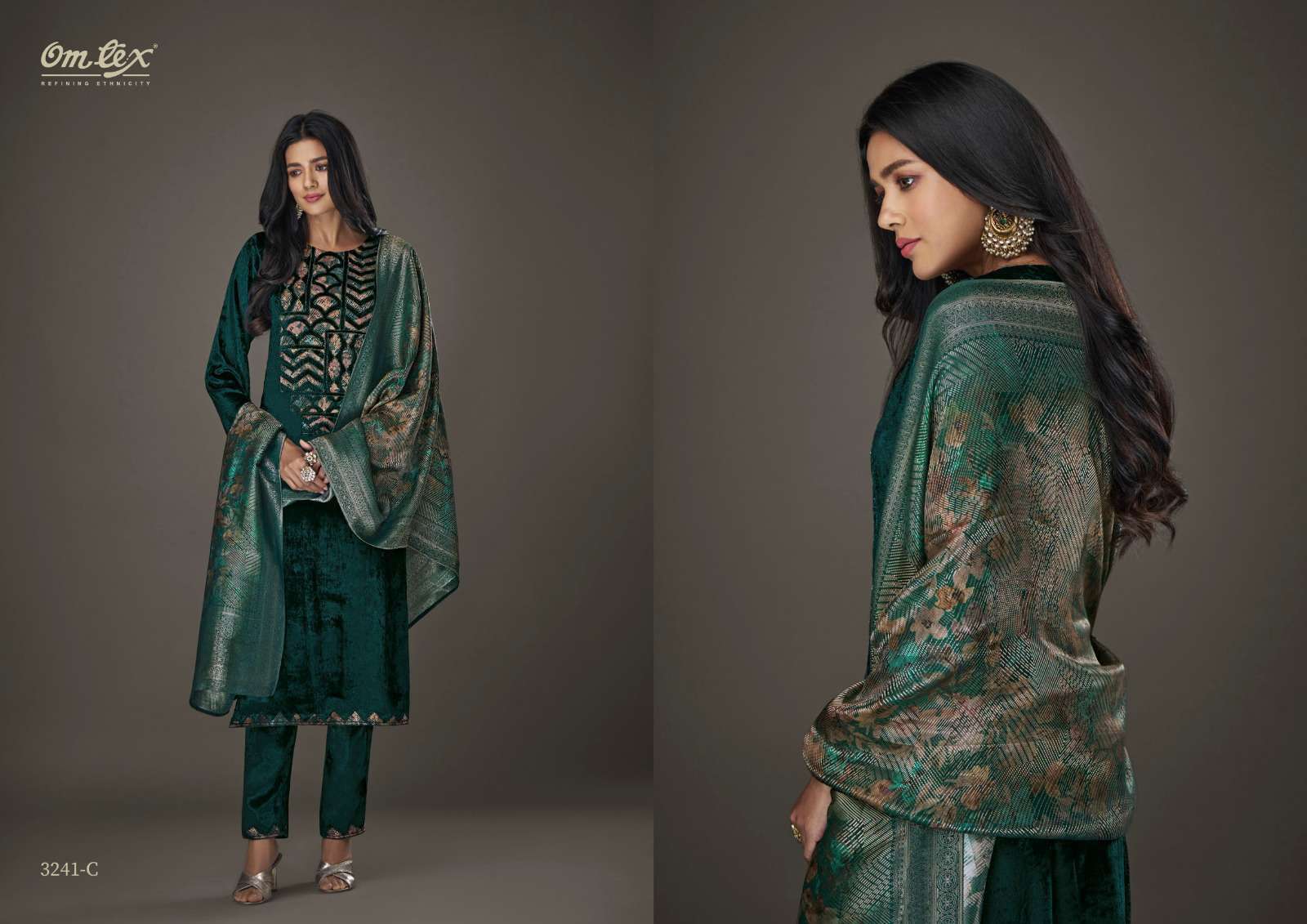 OMTEX AAYAT VOL 11 VELVET WITH PATCH EMBROIDERY DESIGNER HEAVY SUIT