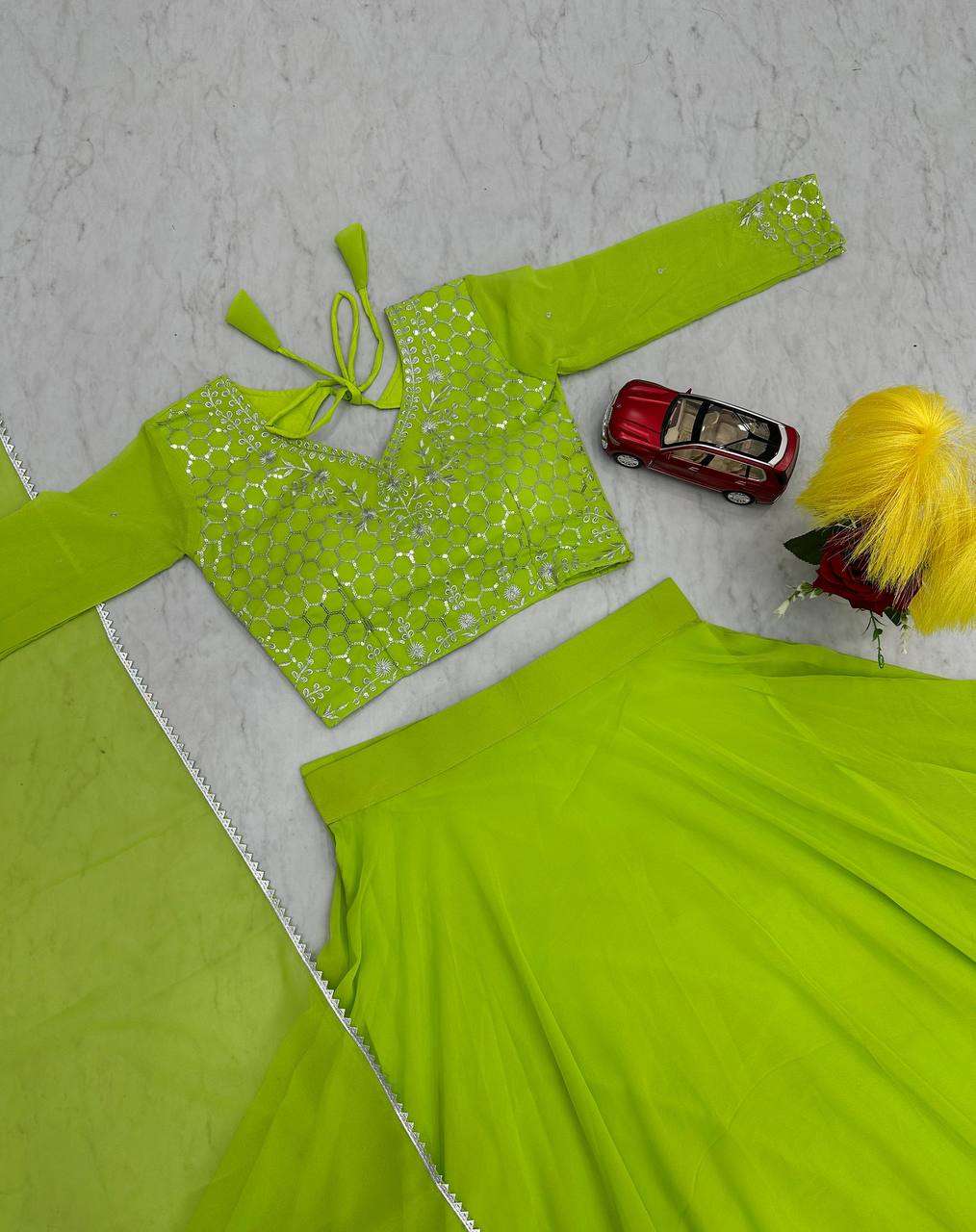 PC 466 MEHANDI FUNCTION WEDDING WEAR LEHENGA CHOLI