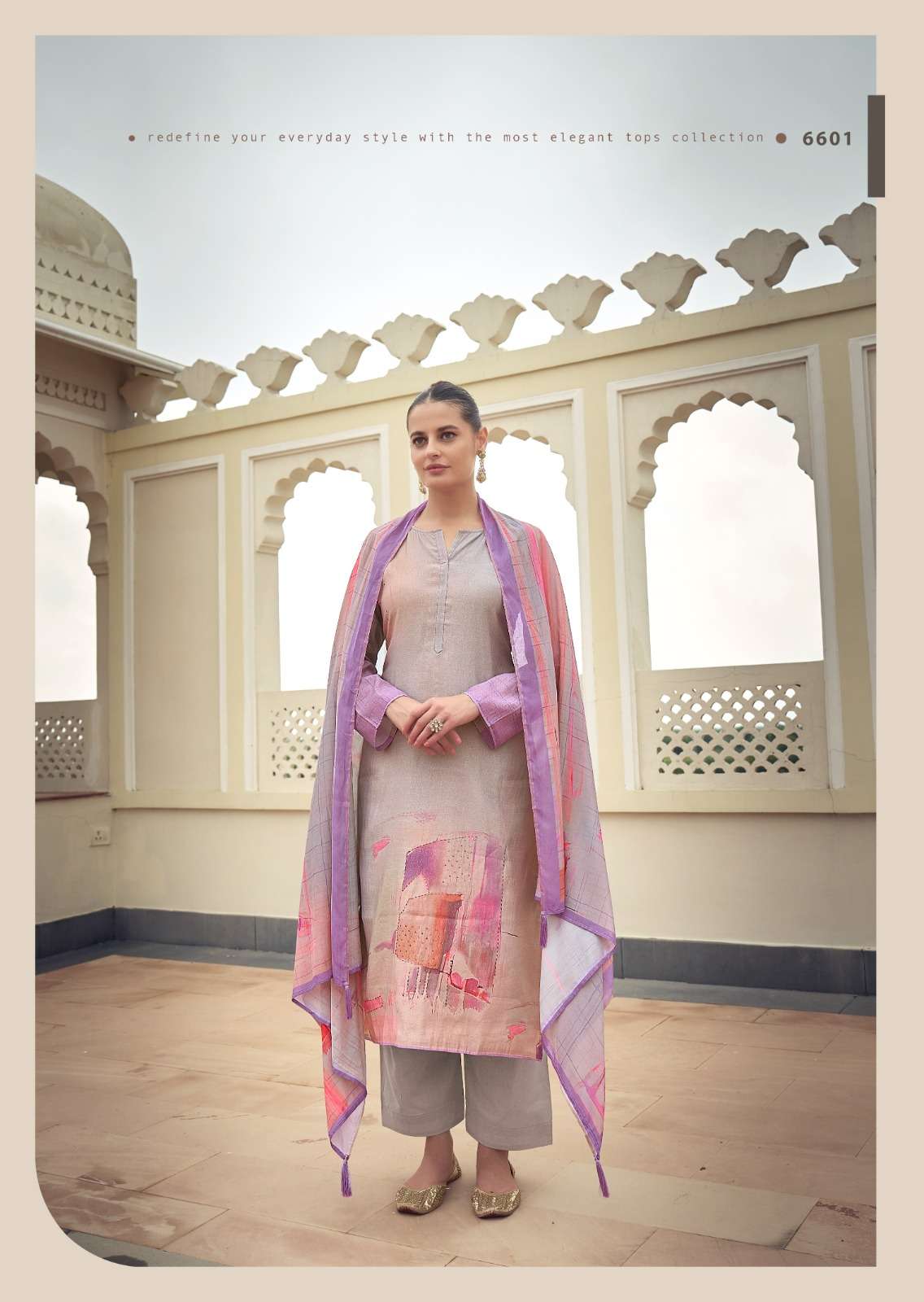  PRM TRENDZ EKNOOR MUSLIN SILK DIGITAL PRINT WITH FANCY WORK SUIT