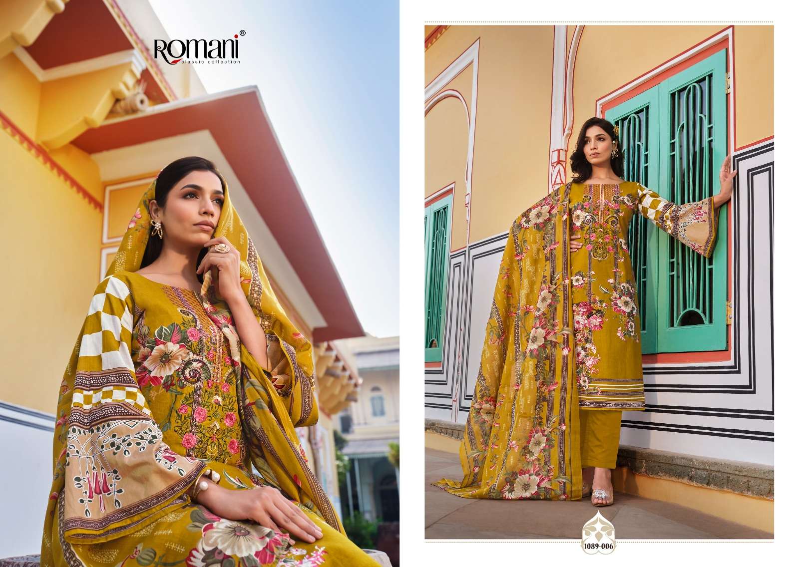 ROMANI AARZU VOL 6 COTTON DIGITAL PRINTS WITH FANCY WORKS SUIT