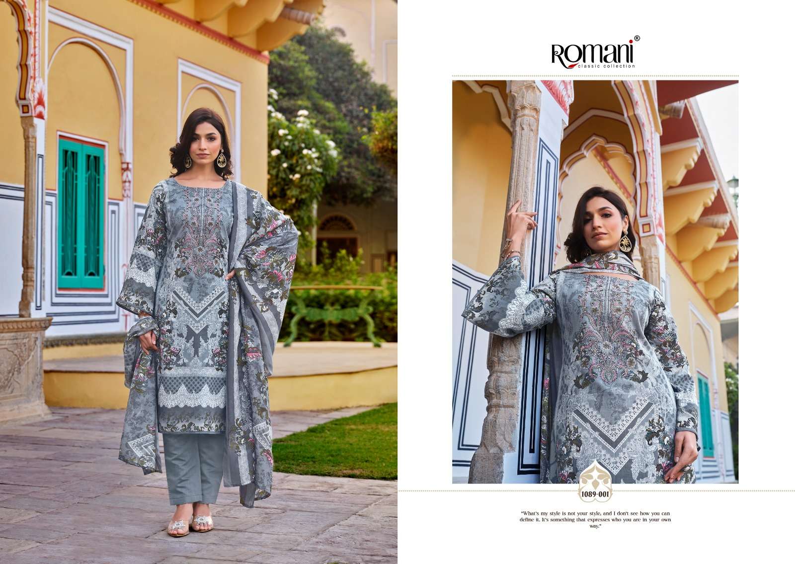 ROMANI AARZU VOL 6 COTTON DIGITAL PRINTS WITH FANCY WORKS SUIT