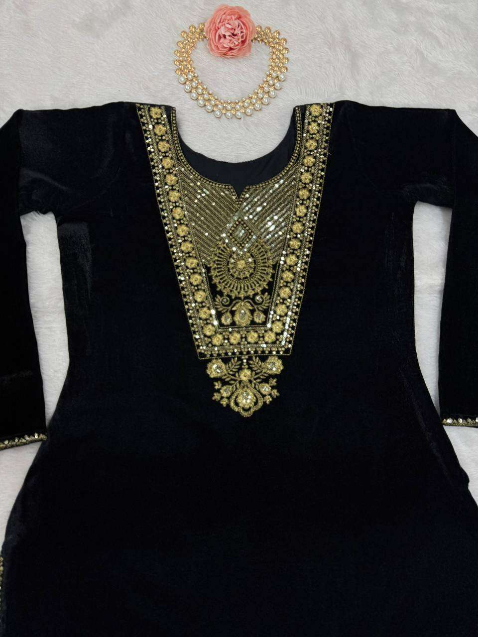 RTC 5775 VELVET WITH EMBROIDERY DESIGNER PARTY WEAR SUIT