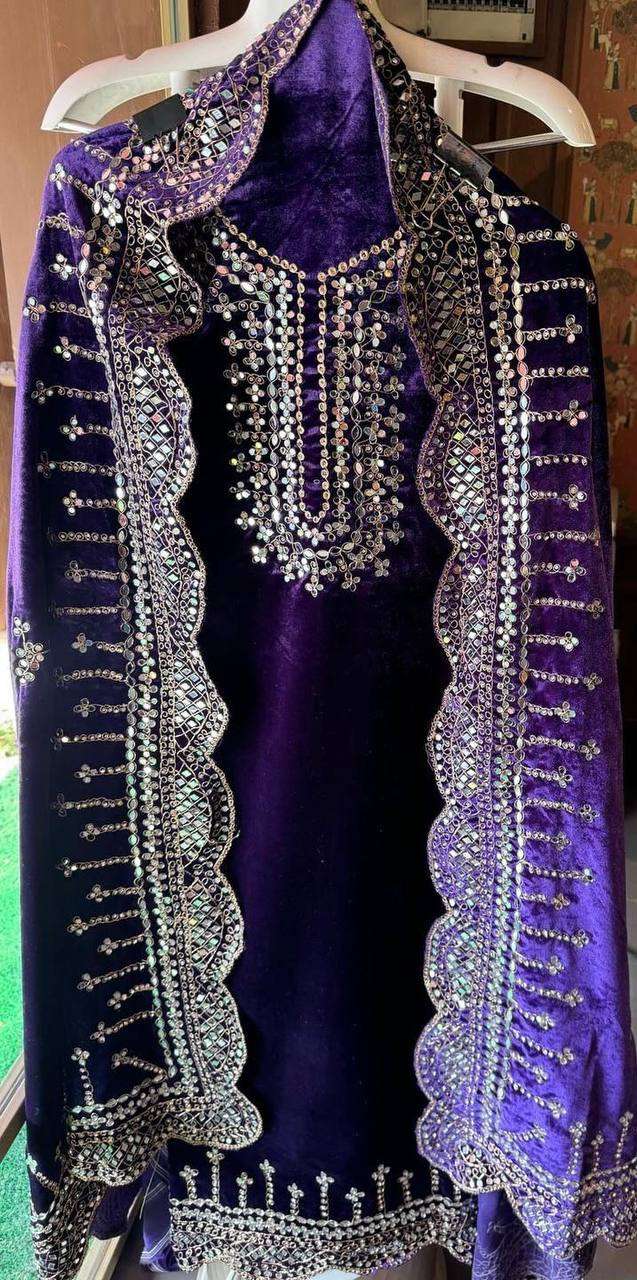 RTC 5793 VELVET BEAUTIFUL DESIGNER WORK SUIT