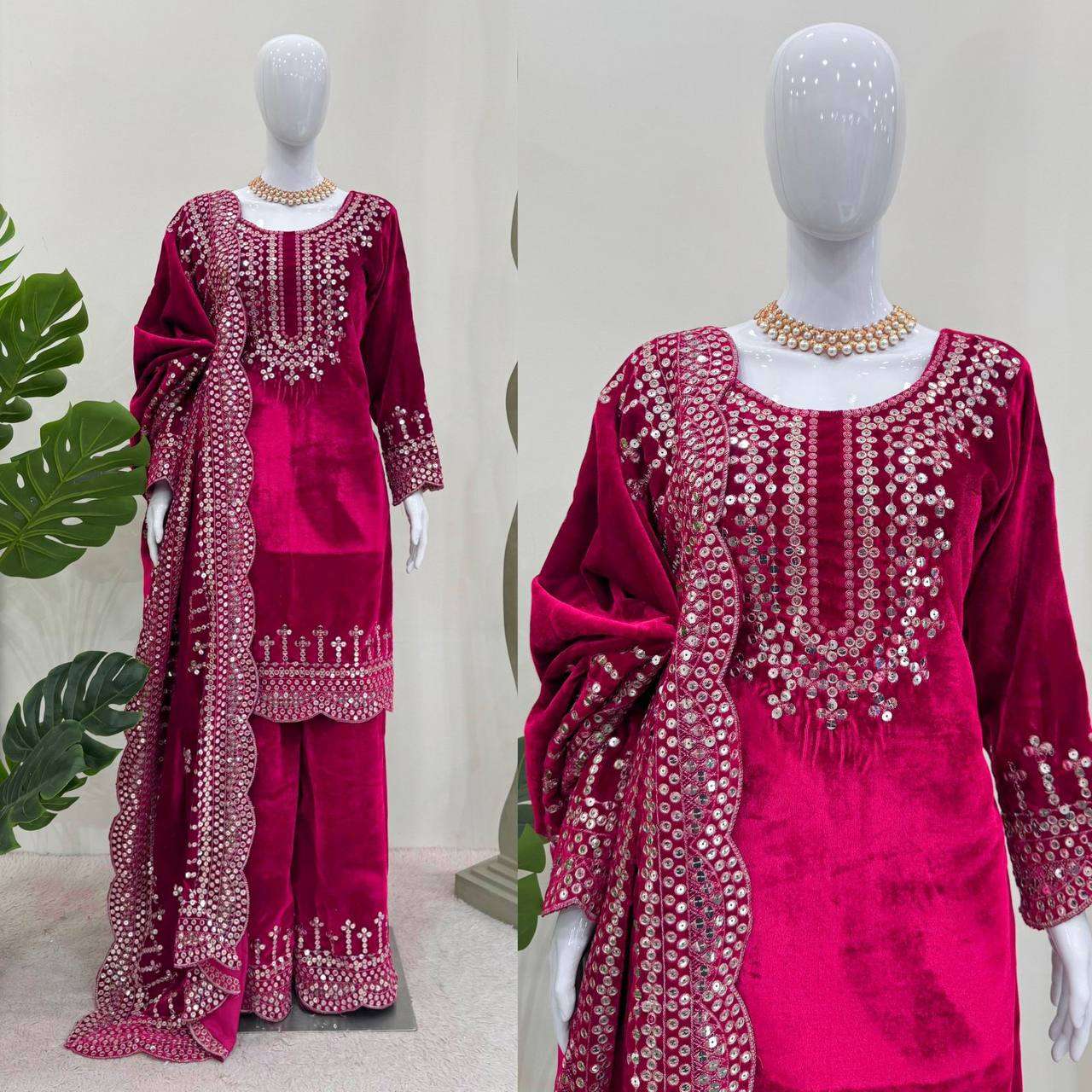 RTC 5793 VELVET BEAUTIFUL DESIGNER WORK SUIT