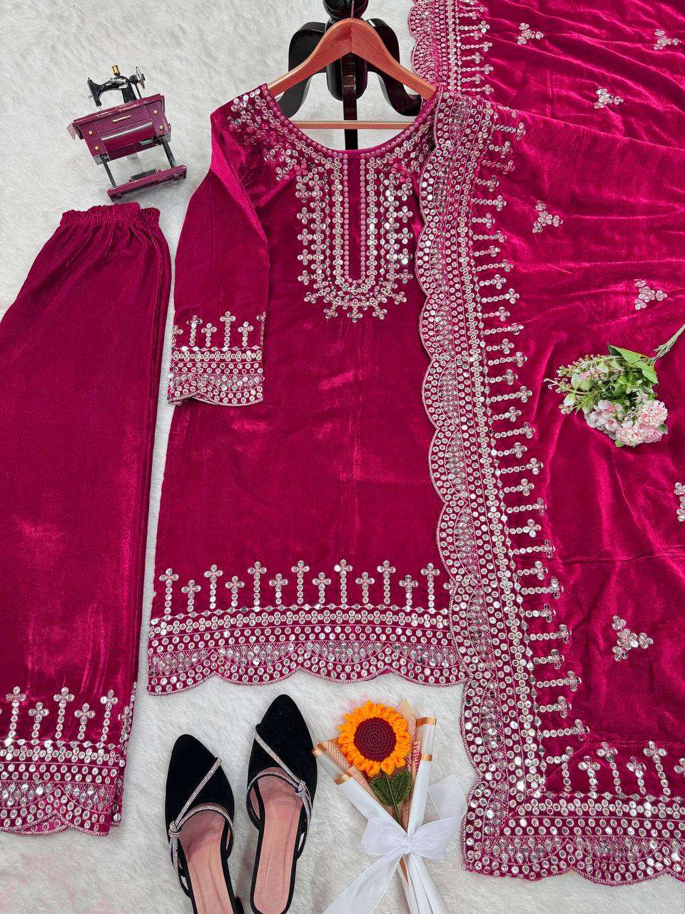 RTC 5793 VELVET BEAUTIFUL DESIGNER WORK SUIT