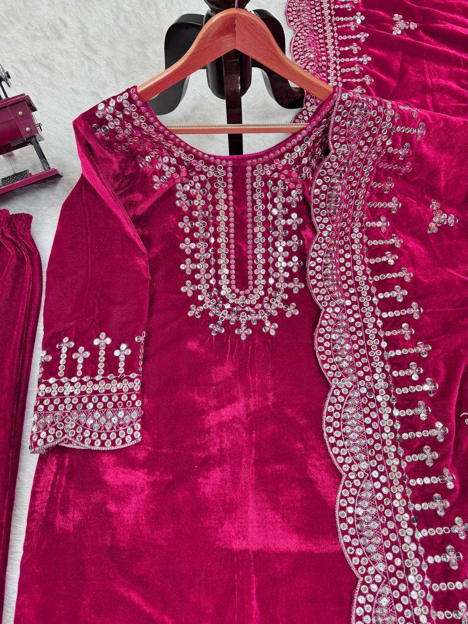 RTC 5793 VELVET BEAUTIFUL DESIGNER WORK SUIT