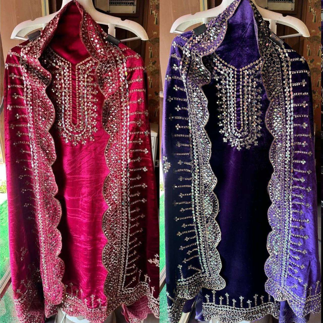 RTC 5793 VELVET BEAUTIFUL DESIGNER WORK SUIT