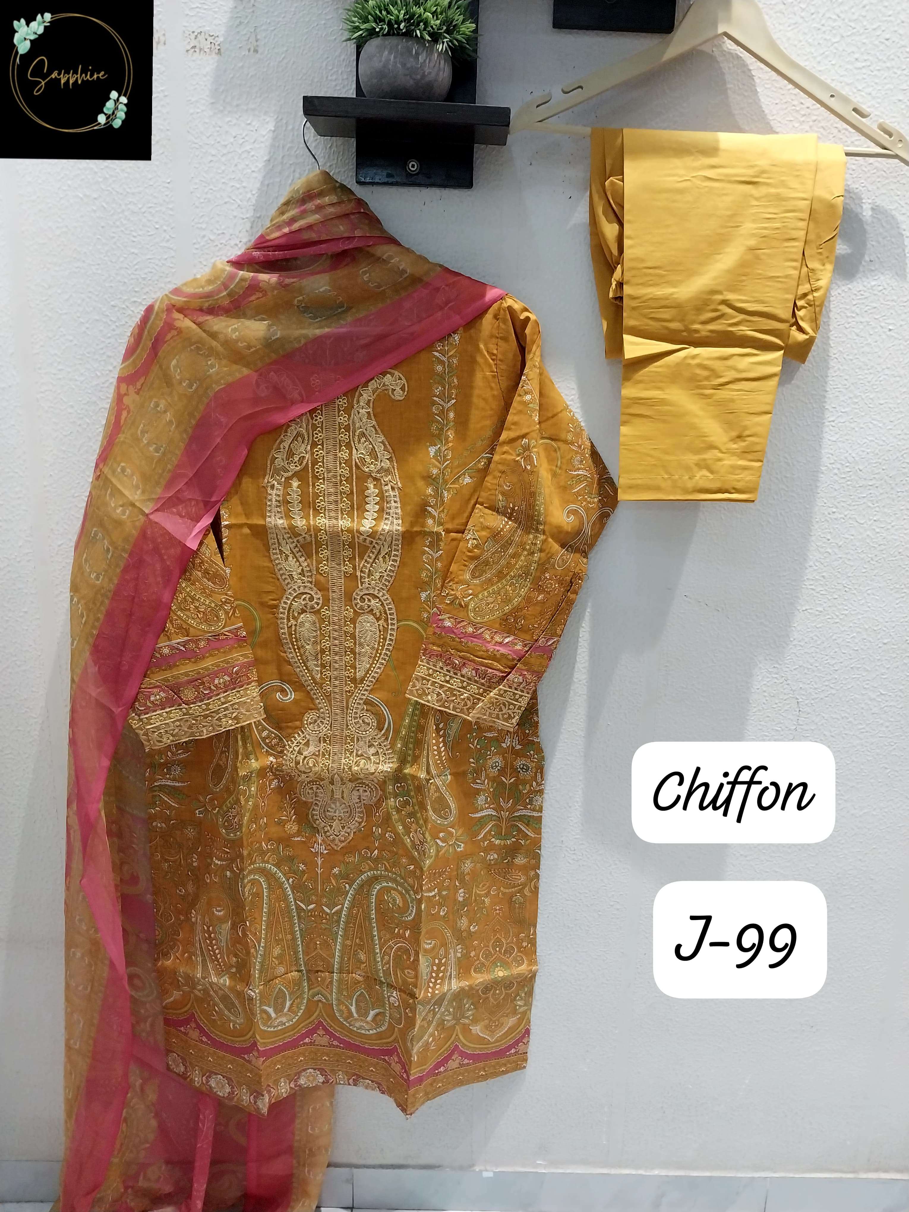 SAPPHIRE JAZMIN VOL 99 LAWN COTTON PAKISTANI SUIT