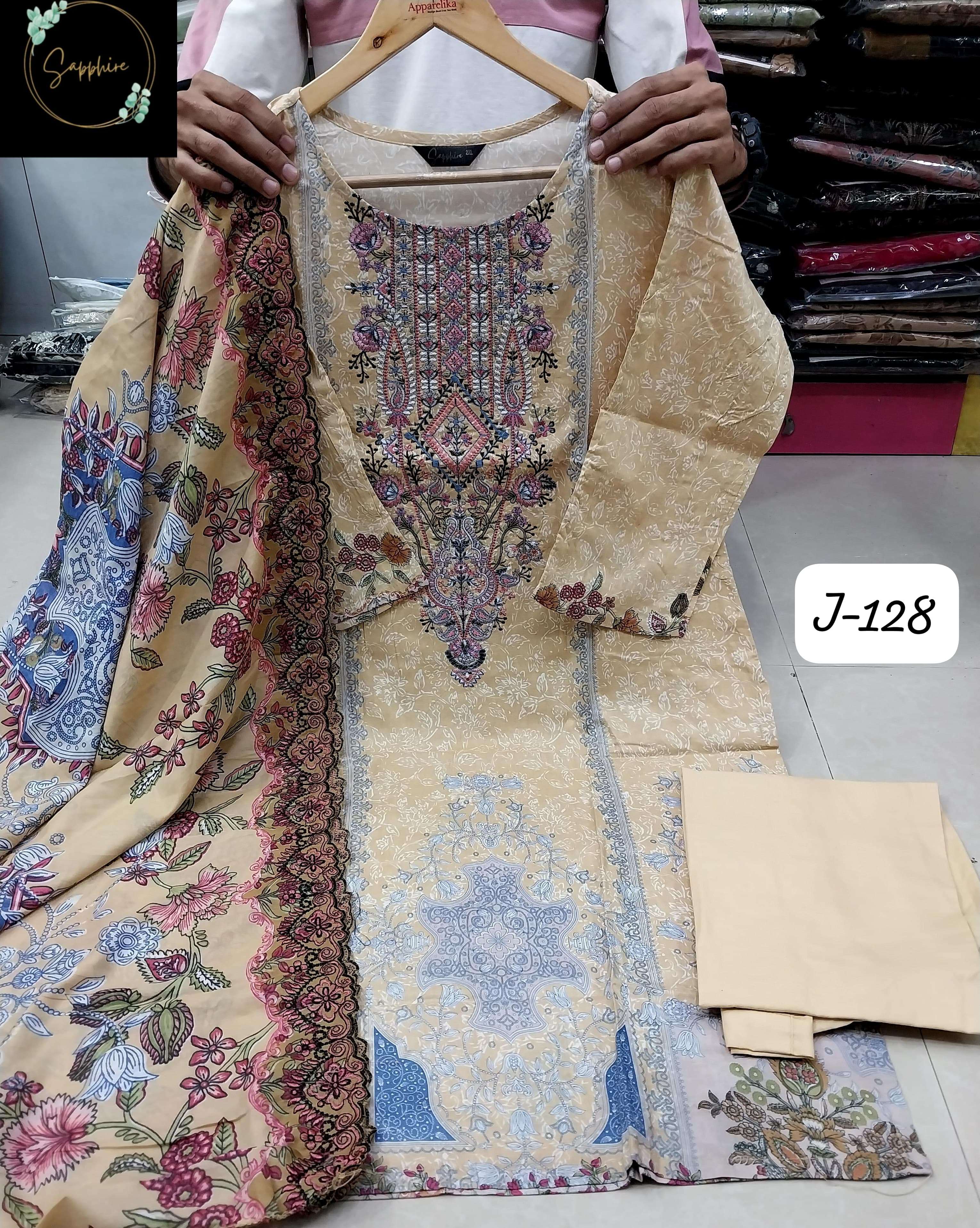 SAPPHIRE JAZMIN VOL J 128 LAWN COTTON DESIGNER PAKISTANI SUIT