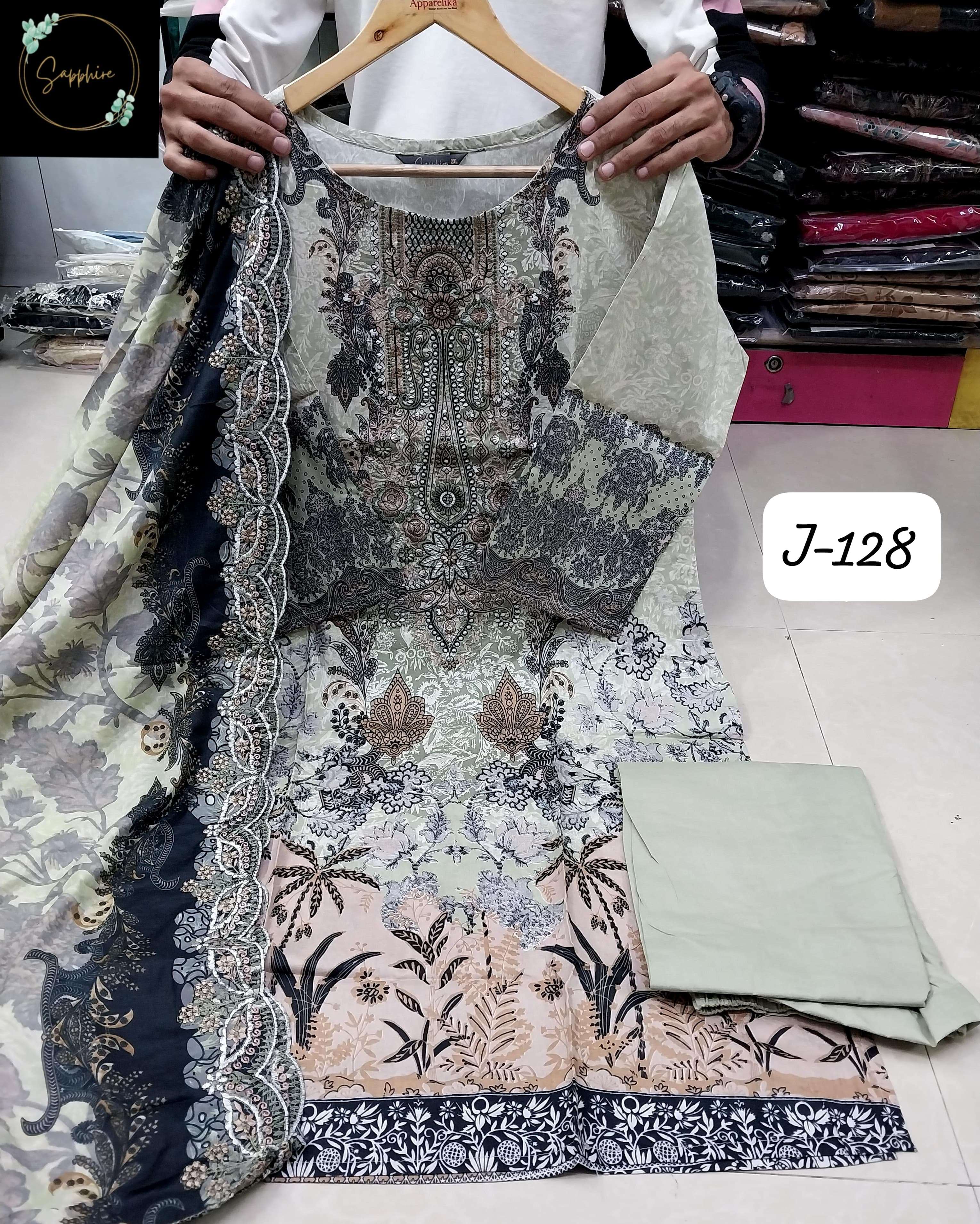 SAPPHIRE JAZMIN VOL J 128 LAWN COTTON DESIGNER PAKISTANI SUIT