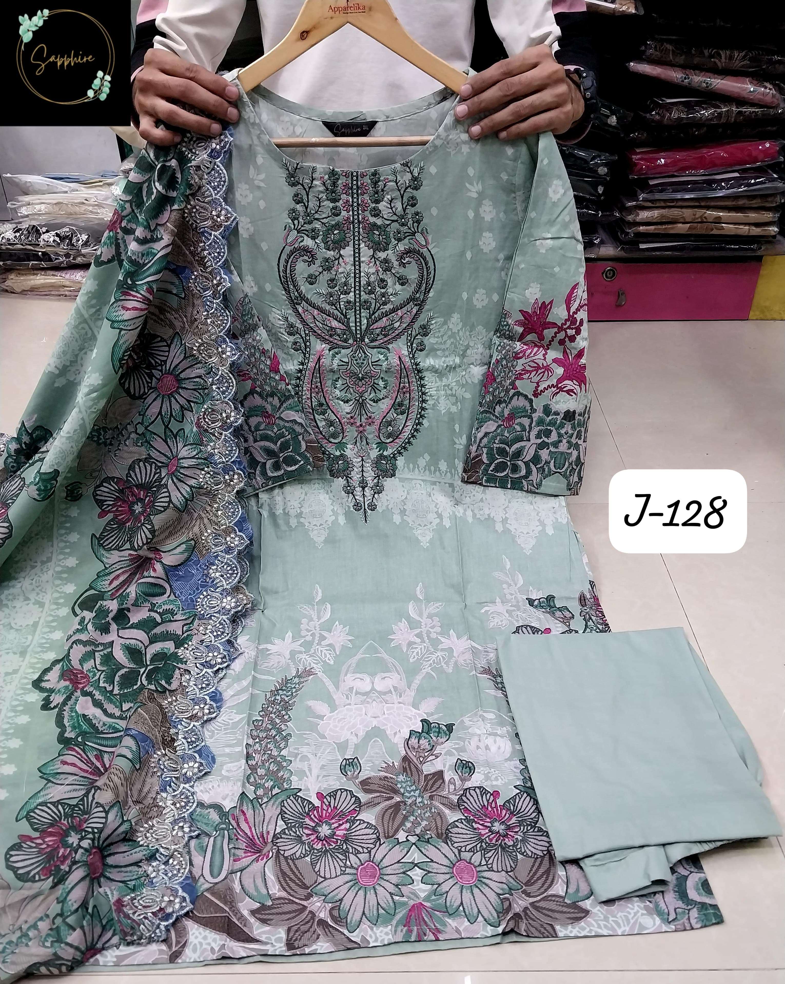 SAPPHIRE JAZMIN VOL J 128 LAWN COTTON DESIGNER PAKISTANI SUIT