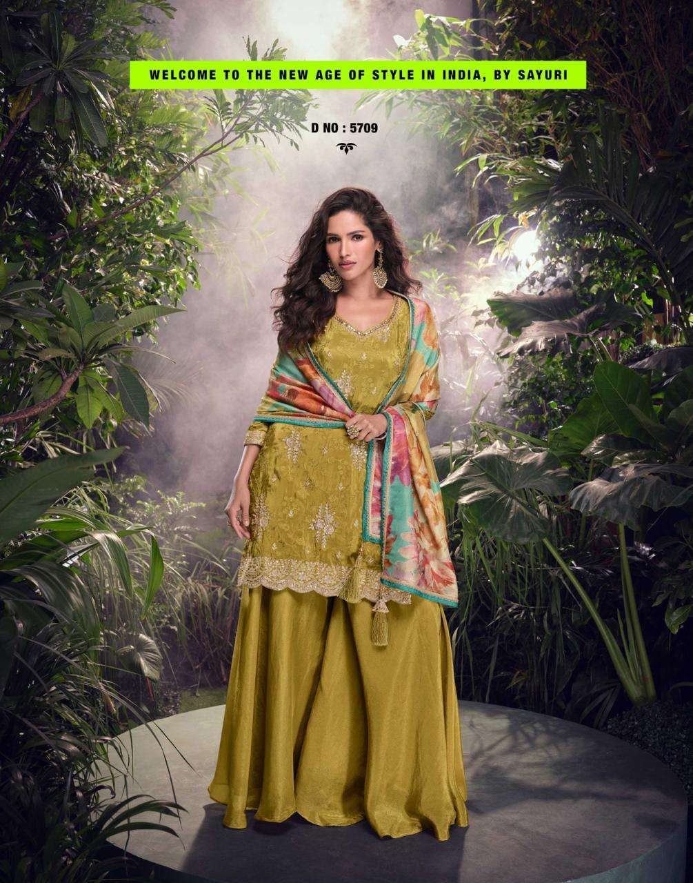 SAYURI DESIGNER SEHENAAZ SILK HEAVY EMBROIDERED DESIGNER PARTY WEAR SUIT
