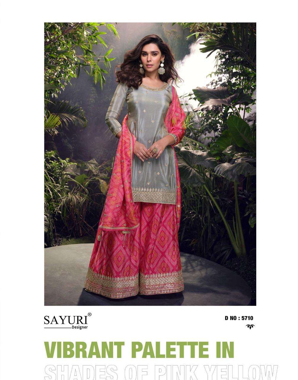 SAYURI DESIGNER SEHENAAZ SILK HEAVY EMBROIDERED DESIGNER PARTY WEAR SUIT