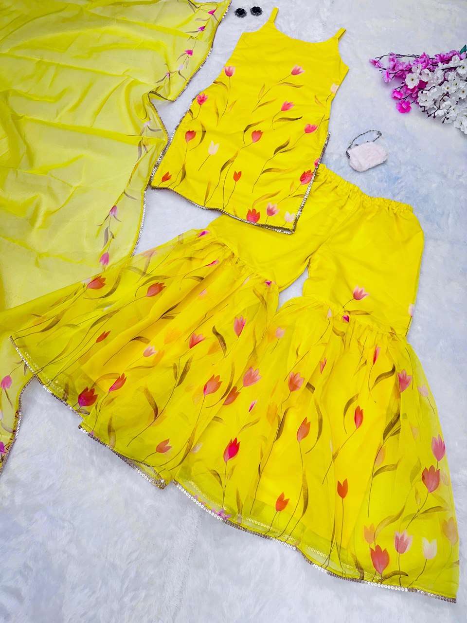 SC 273 MUSTARD SHADE BEAUTIFUL DESIGNER HALDI FUNCTION WEAR SUIT