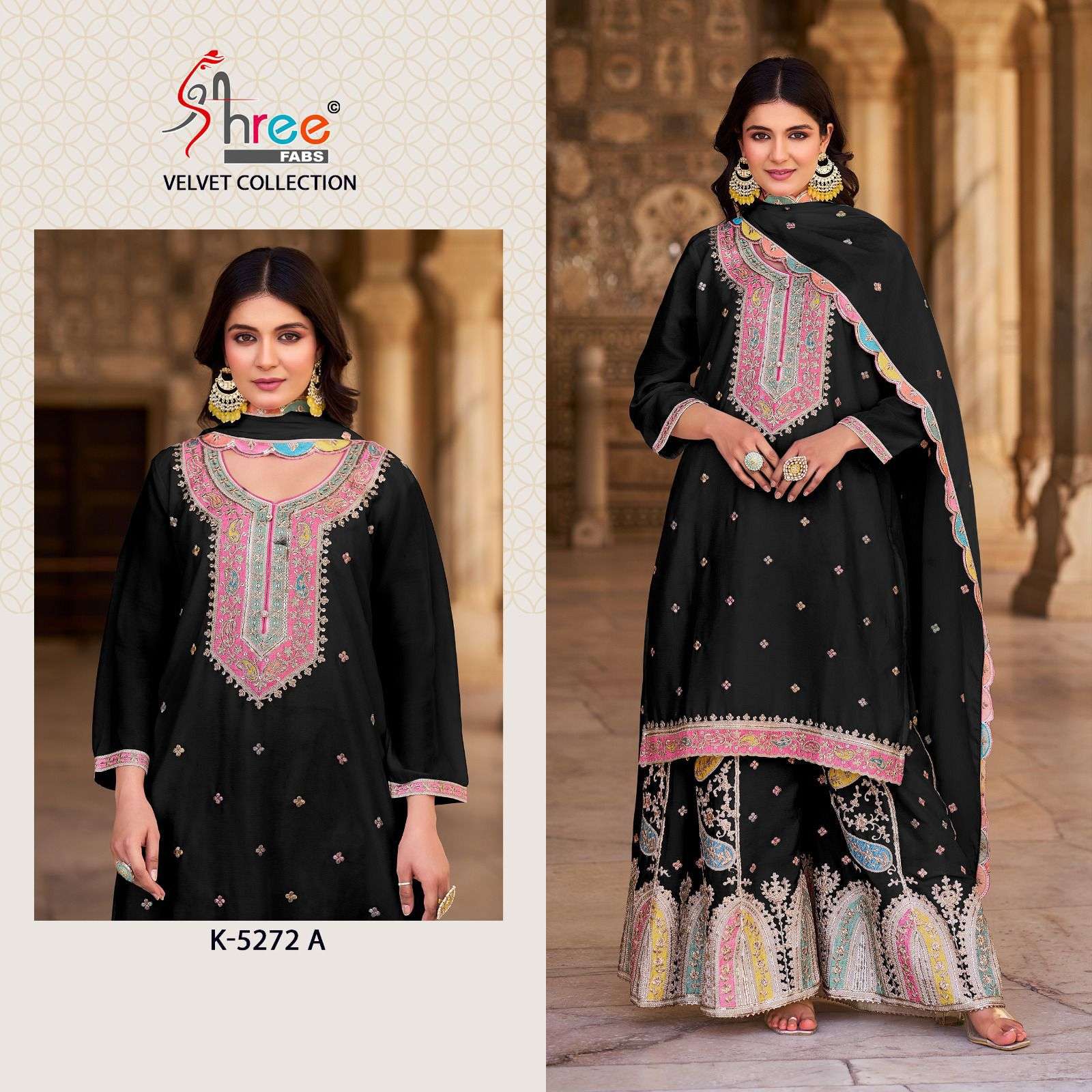 SHREE FABS K 5272 VELVET DESIGNER HEAVY WEDDING WEAR PAKISTANI SUIT