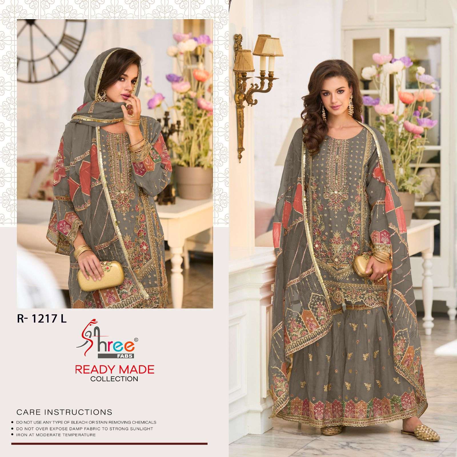 SHREE FABS R 1217 ORGANZA HEAVY DESIGNER WEDDING WEAR PAKISTANI SUIT