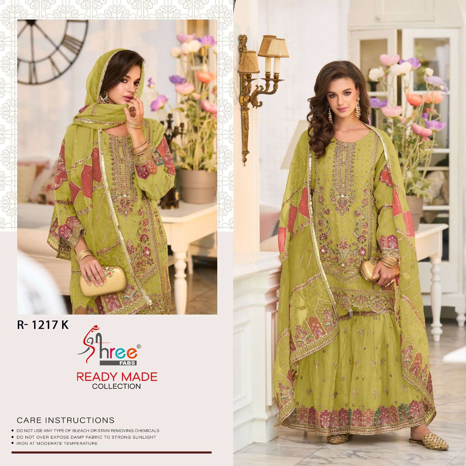 SHREE FABS R 1217 ORGANZA HEAVY DESIGNER WEDDING WEAR PAKISTANI SUIT