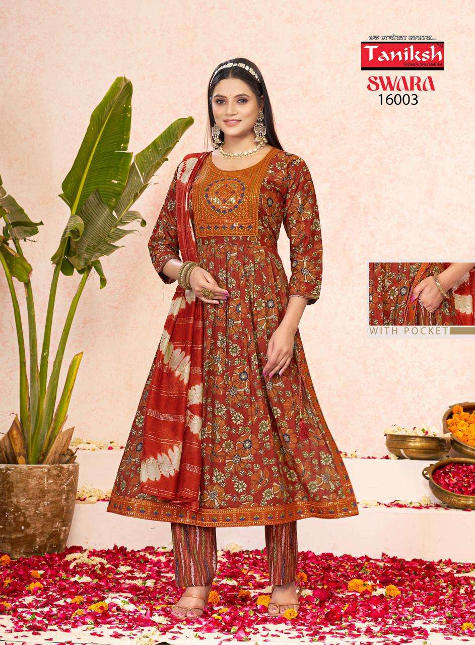 TANIKSH SWARA VOL 16 NAIRA CUT PATTERN KURTI COMBO SET 