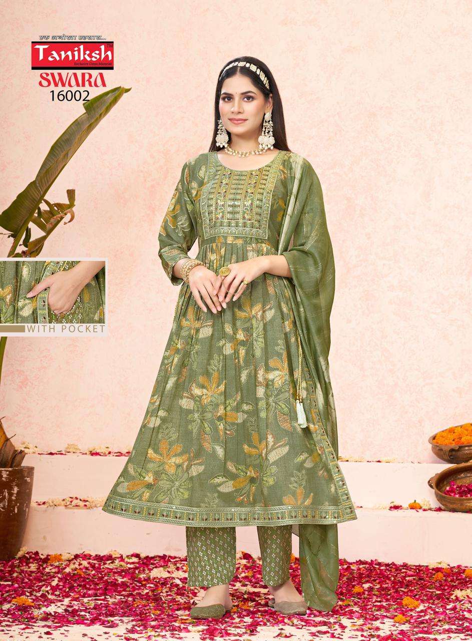 TANIKSH SWARA VOL 16 NAIRA CUT PATTERN KURTI COMBO SET 