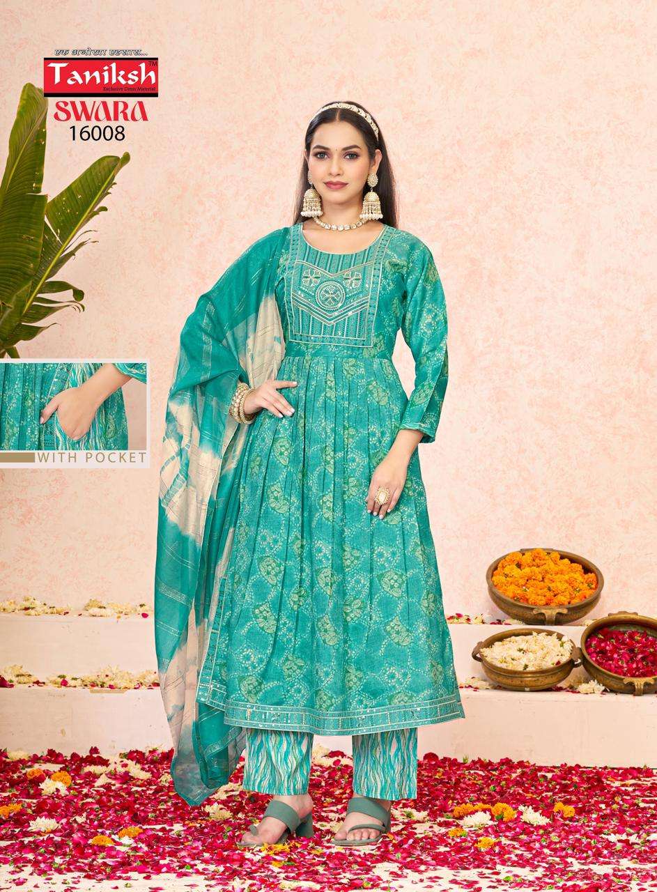 TANIKSH SWARA VOL 16 NAIRA CUT PATTERN KURTI COMBO SET 