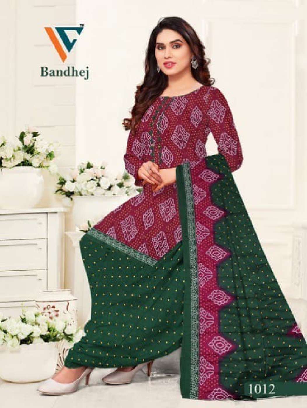VANDANA‎‎‎ CREATION BANDHEJ VOL 1 COTTON PATIYALA DRESS