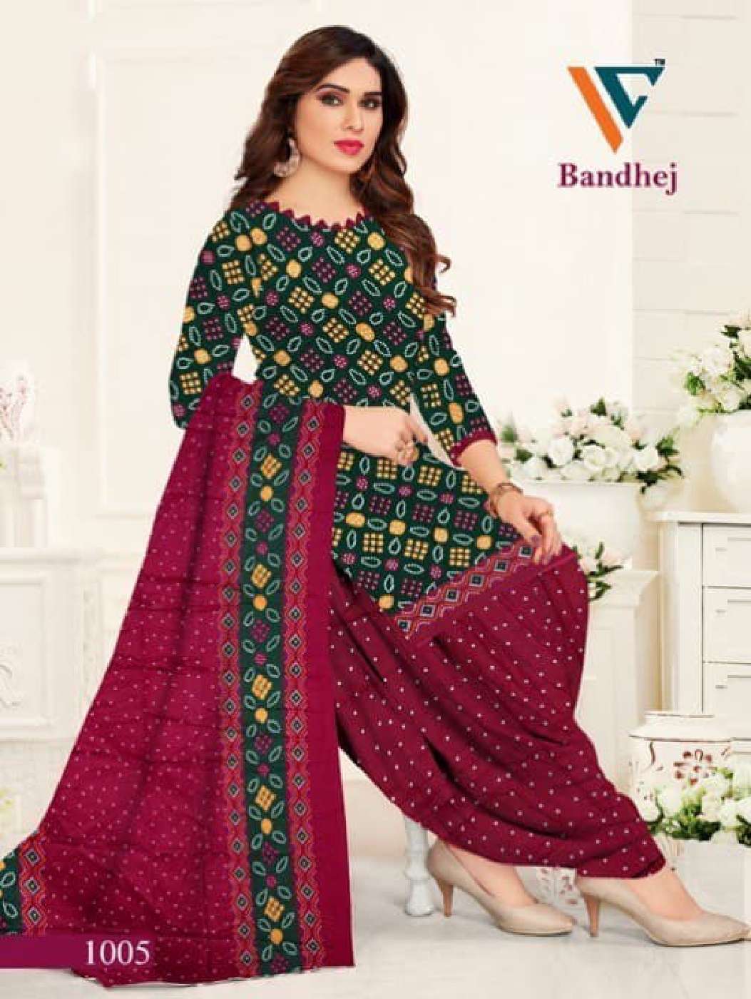 VANDANA‎‎‎ CREATION BANDHEJ VOL 1 COTTON PATIYALA DRESS