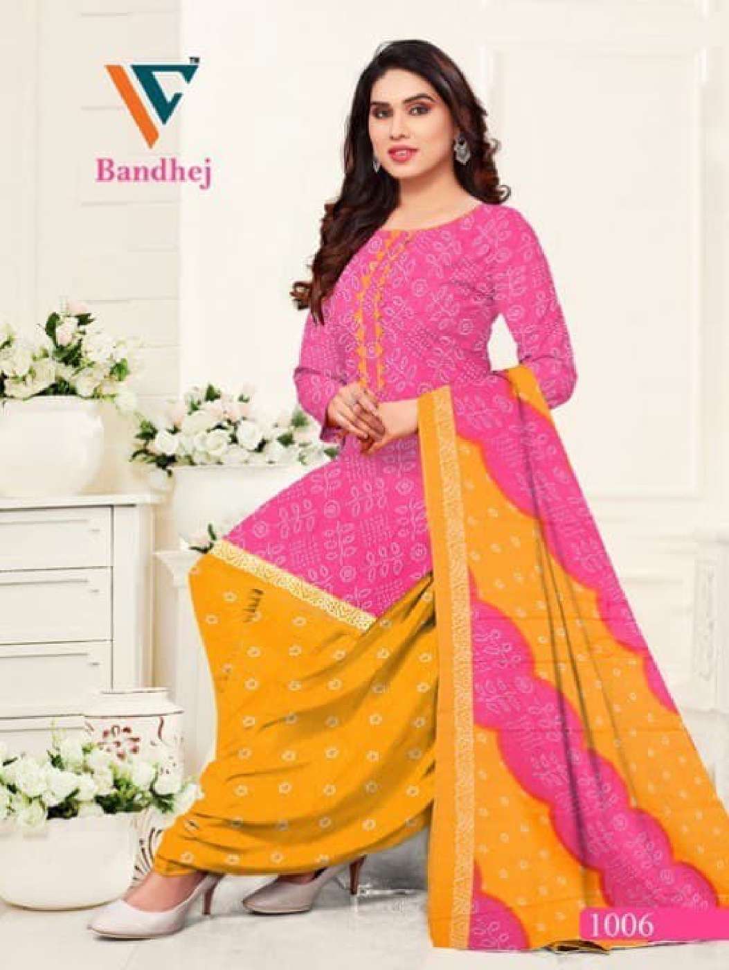 VANDANA‎‎‎ CREATION BANDHEJ VOL 1 COTTON PATIYALA DRESS