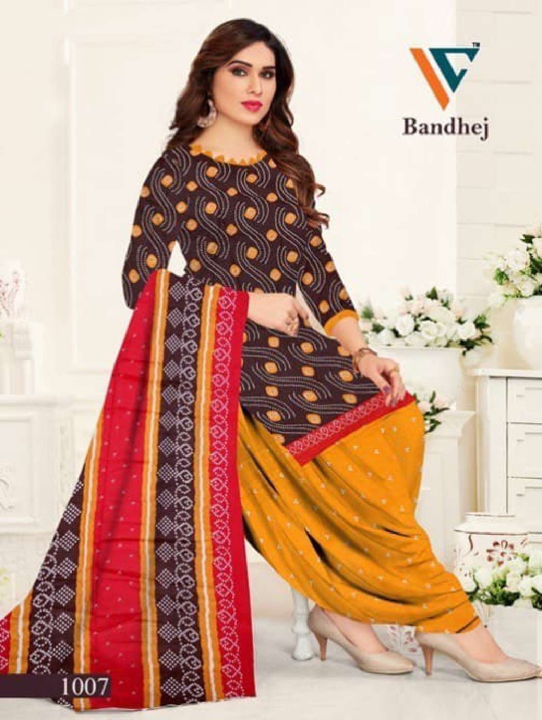 VANDANA‎‎‎ CREATION BANDHEJ VOL 1 COTTON PATIYALA DRESS