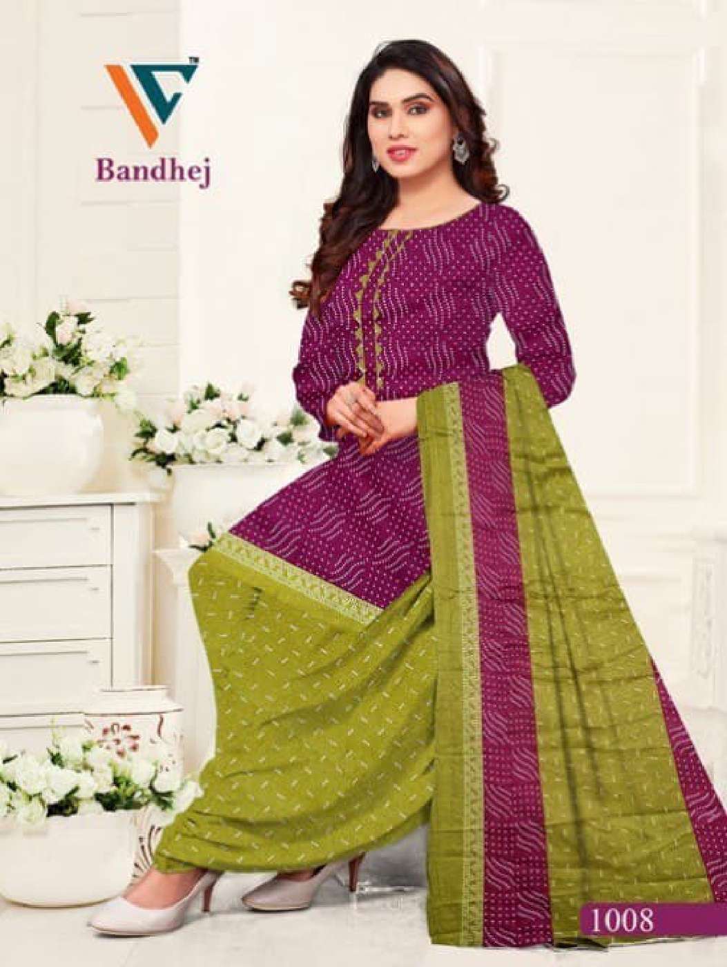 VANDANA‎‎‎ CREATION BANDHEJ VOL 1 COTTON PATIYALA DRESS