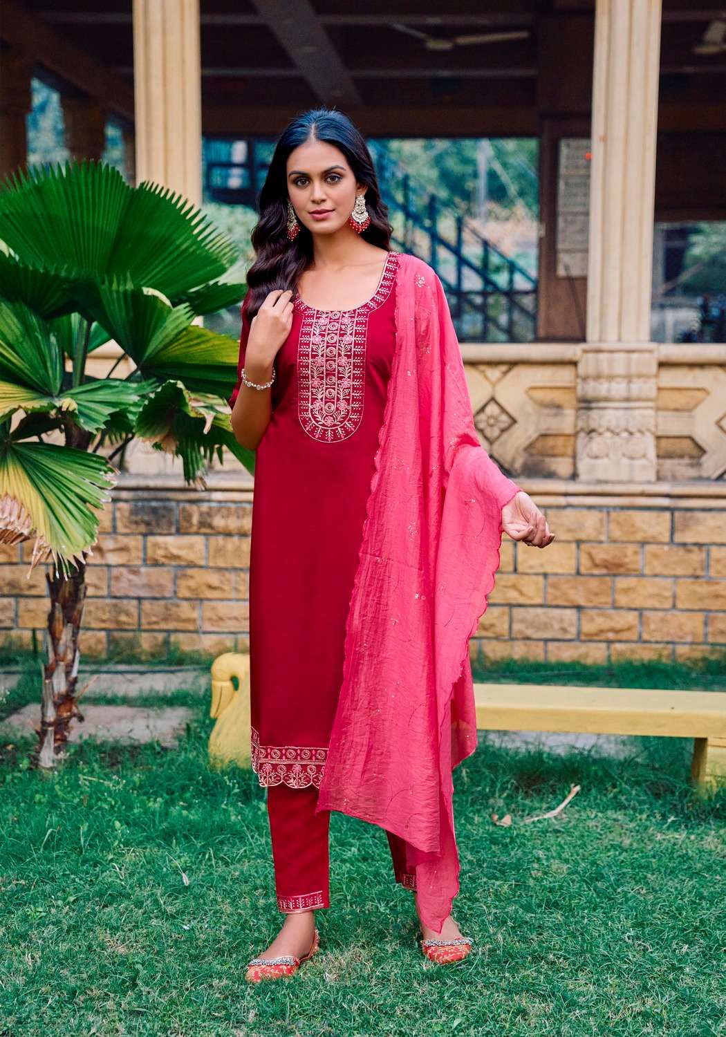 VANISKA FIZA VOL 4 SILK FANCY WORKS LADIES KURTI COMO SET 