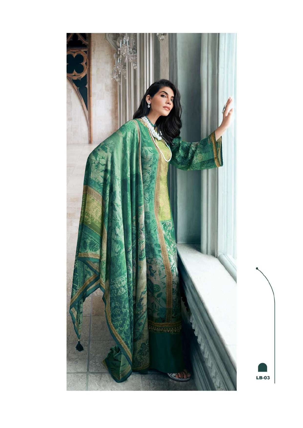 VARSHA LIBAAS  CREPE DIGITAL PRINTED WITH FANCY DESIGNER WORK SUIT