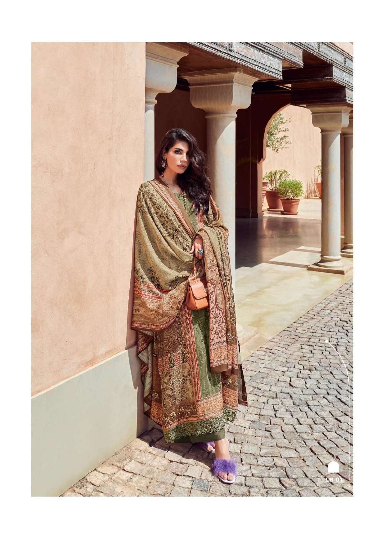 VARSHA LIBAAS  CREPE DIGITAL PRINTED WITH FANCY DESIGNER WORK SUIT
