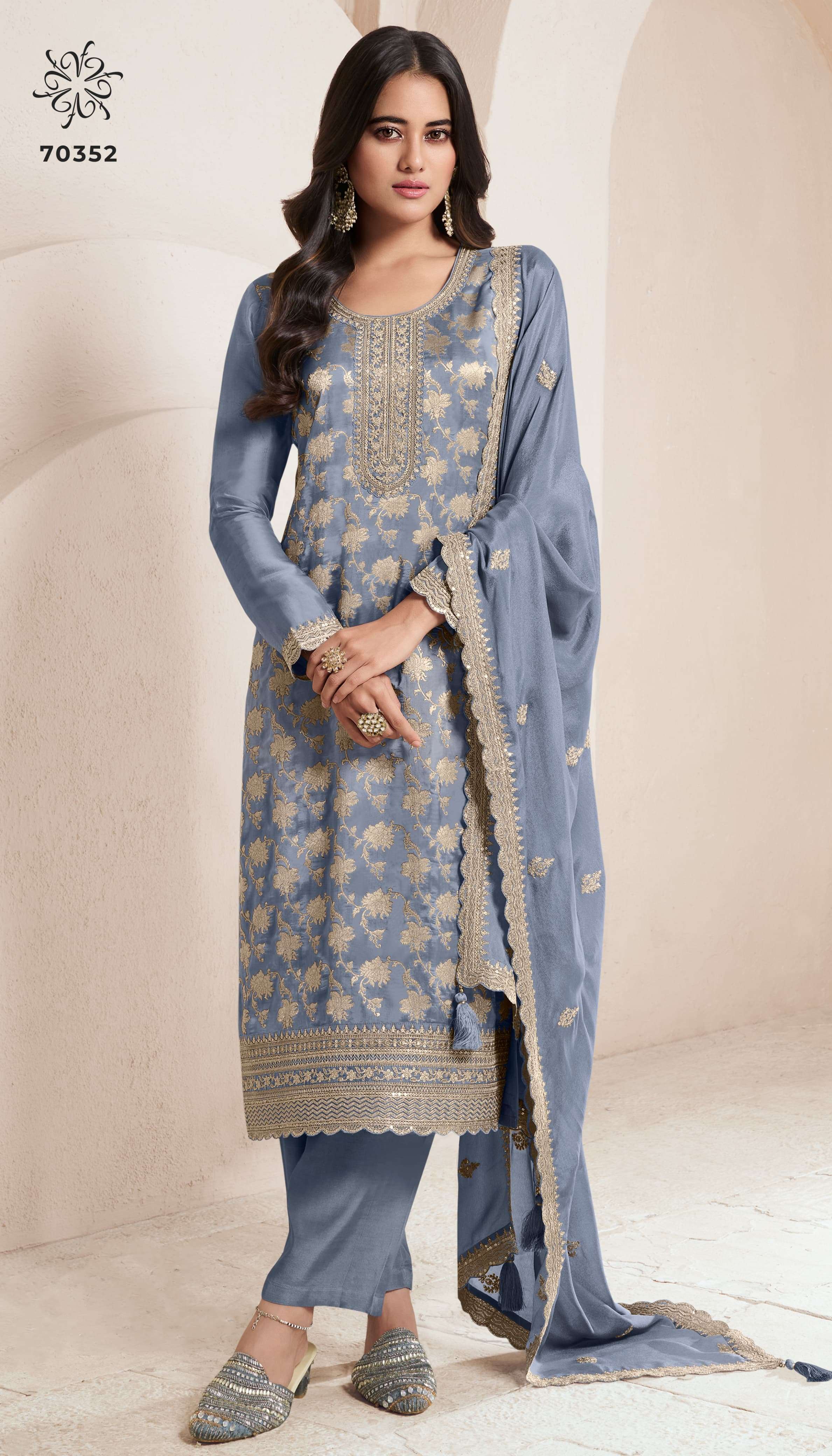 VINAY FASHION KULEESH SILKY VOL 4 SILK JACQUARD DESIGNER SUIT