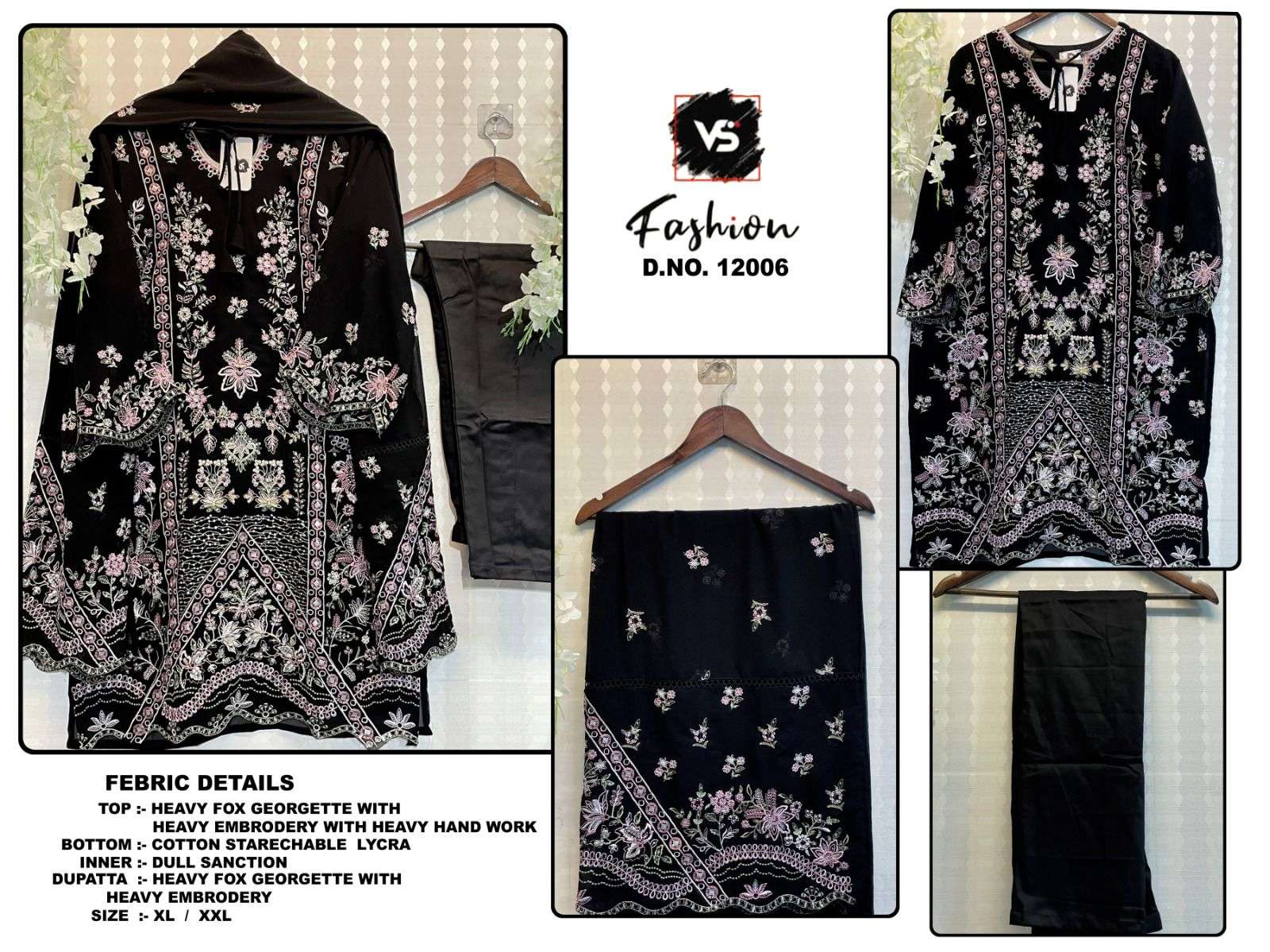 VS FASHION D NO 12006 GEORGETTE BEAUTIFUL DESIGNER PAKISTANI SUIT