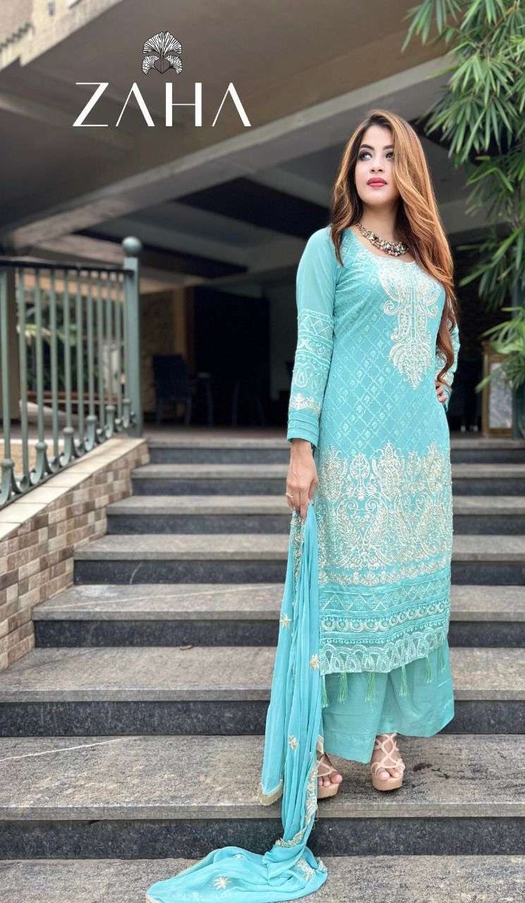 ZAHA DESIGN NO - 10021 GEORGETTE HEAVY EMBROIDERED PAKISTANI SUIT