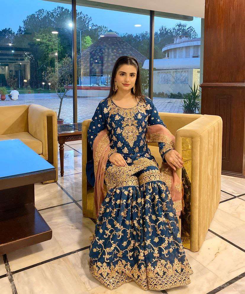 ZD 10090 ELEGANT DESIGNER WEDDING WEAR SHARARA SUIT