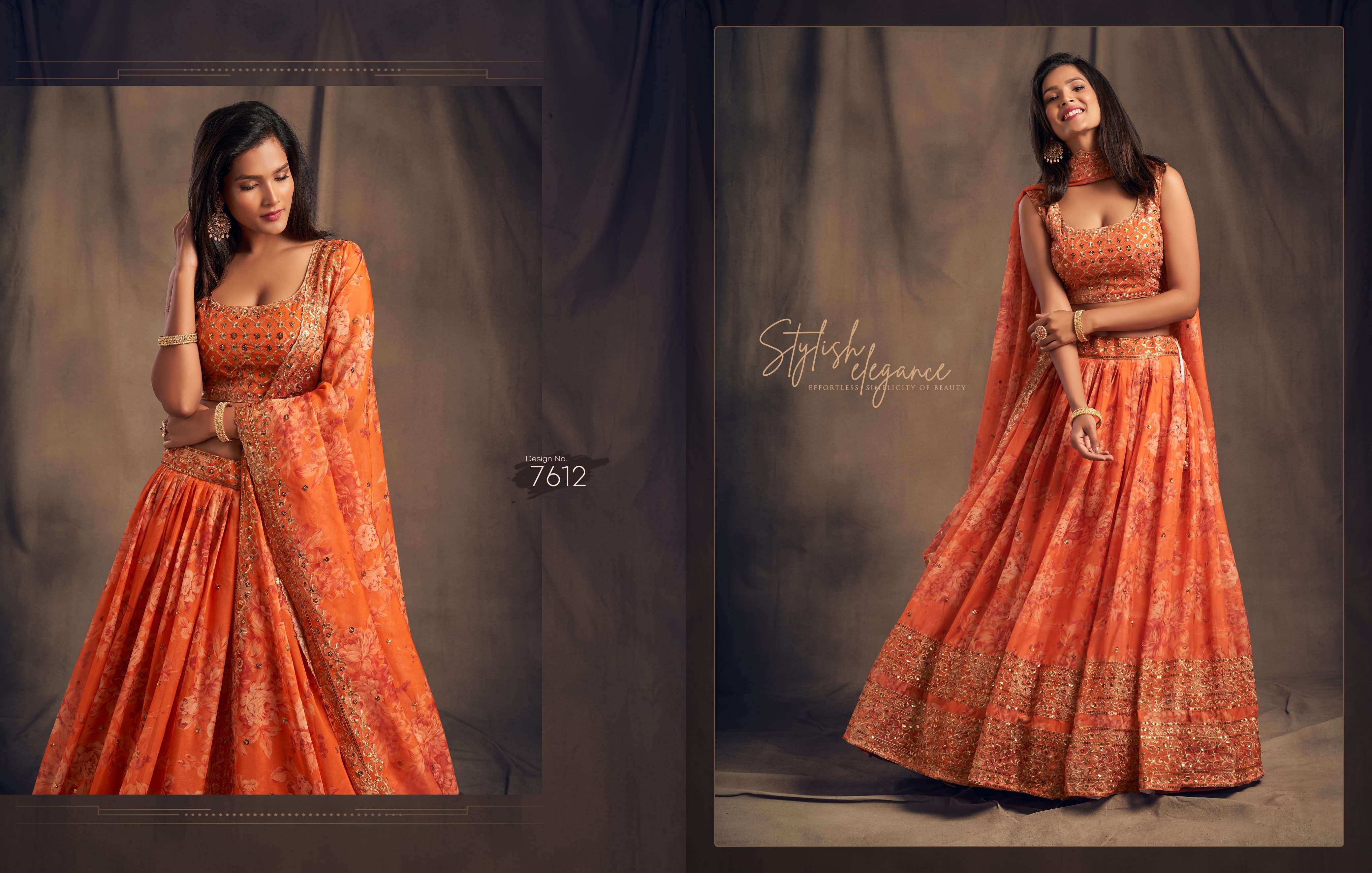 ZEEL CLOTHING FLORAL VOL 2 HEAVY DESIGNER FESTIVE WEAR LEHENGA CHOLI