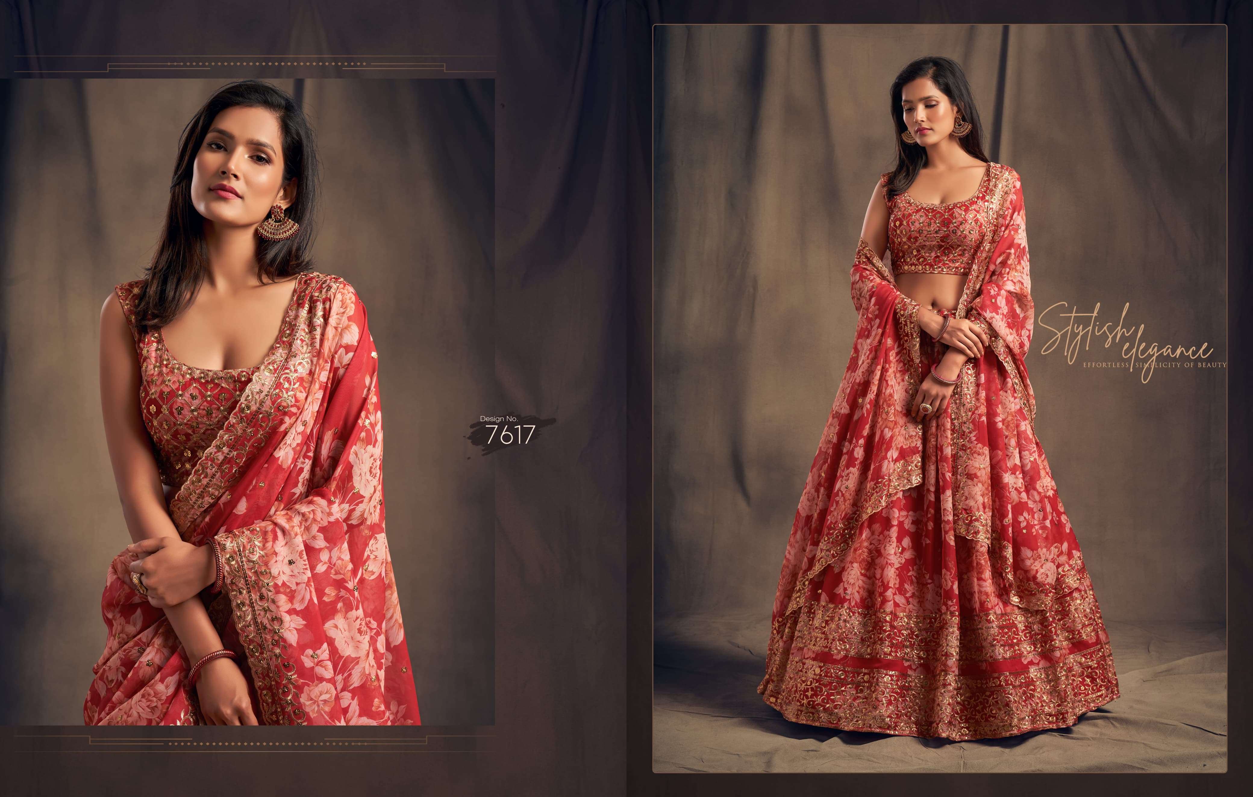 ZEEL CLOTHING FLORAL VOL 2 HEAVY DESIGNER FESTIVE WEAR LEHENGA CHOLI