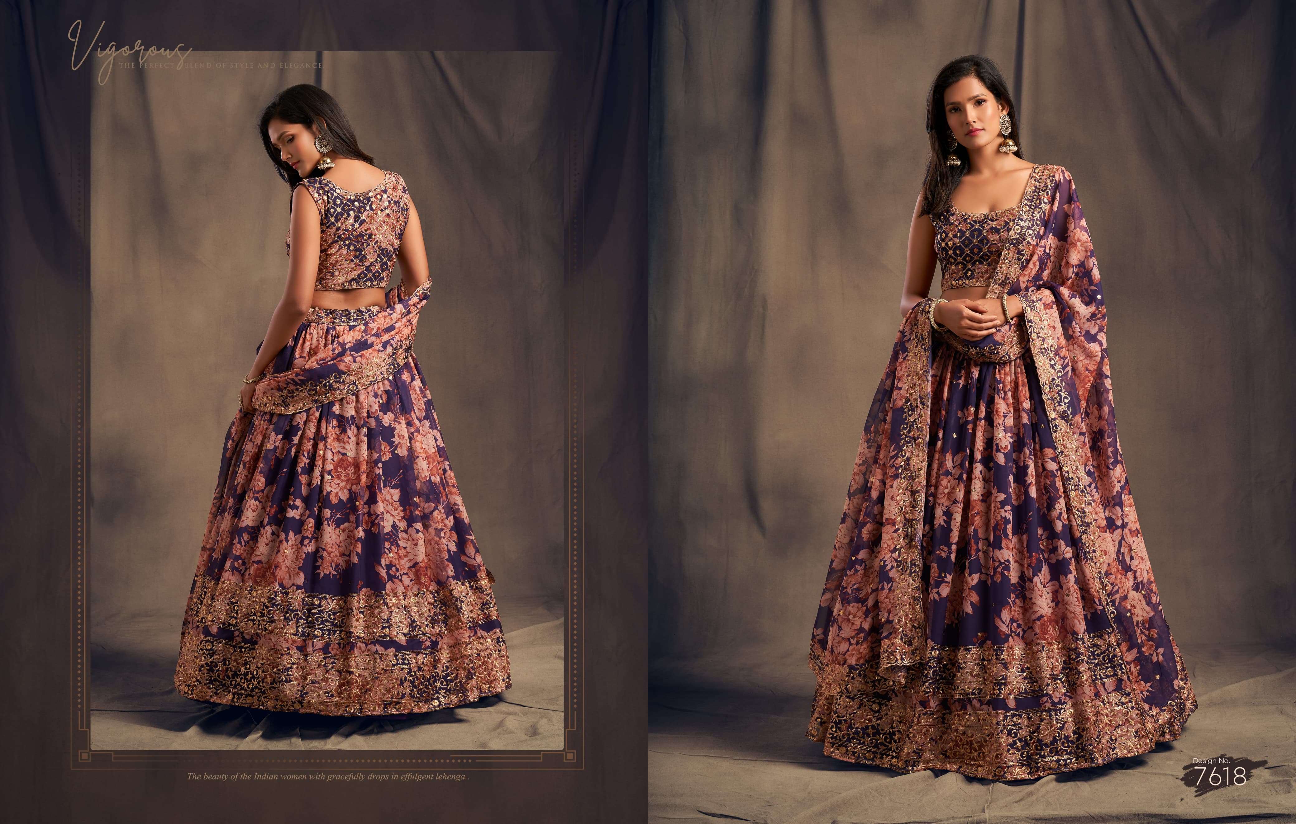 ZEEL CLOTHING FLORAL VOL 2 HEAVY DESIGNER FESTIVE WEAR LEHENGA CHOLI