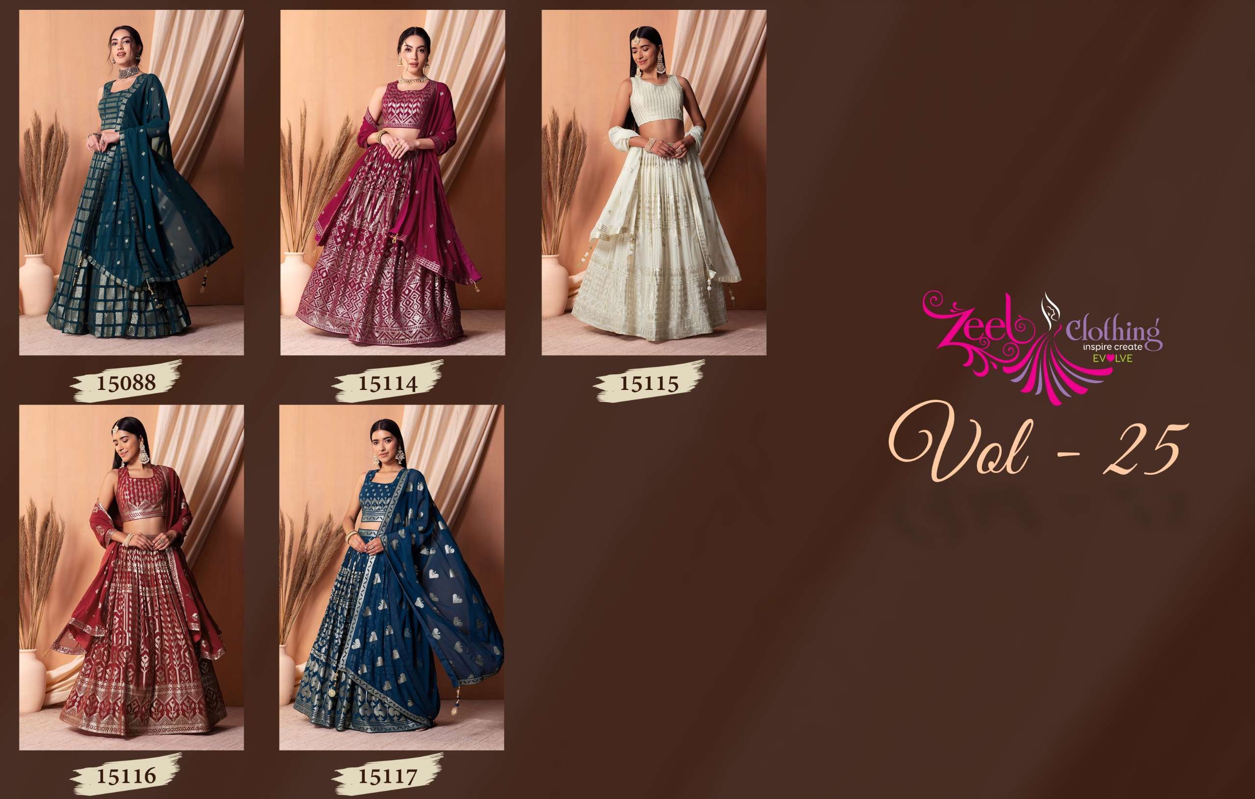 ZEEL CLOTHING VOL 25 GEORGETTE DESIGNER LEHENGA CHOLI