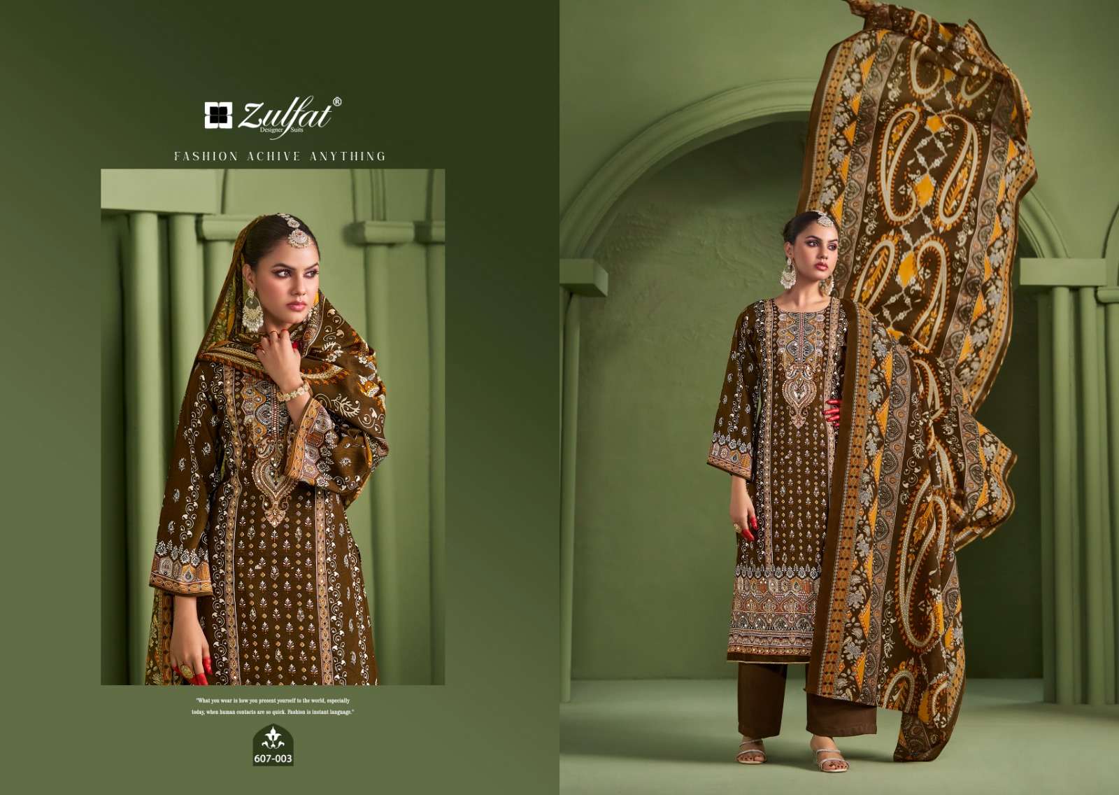 ZULFAT DESIGNER SUITS AAYAT VOL 7 VISCOSE PRINT WITH FANCY HAND WORK SUIT