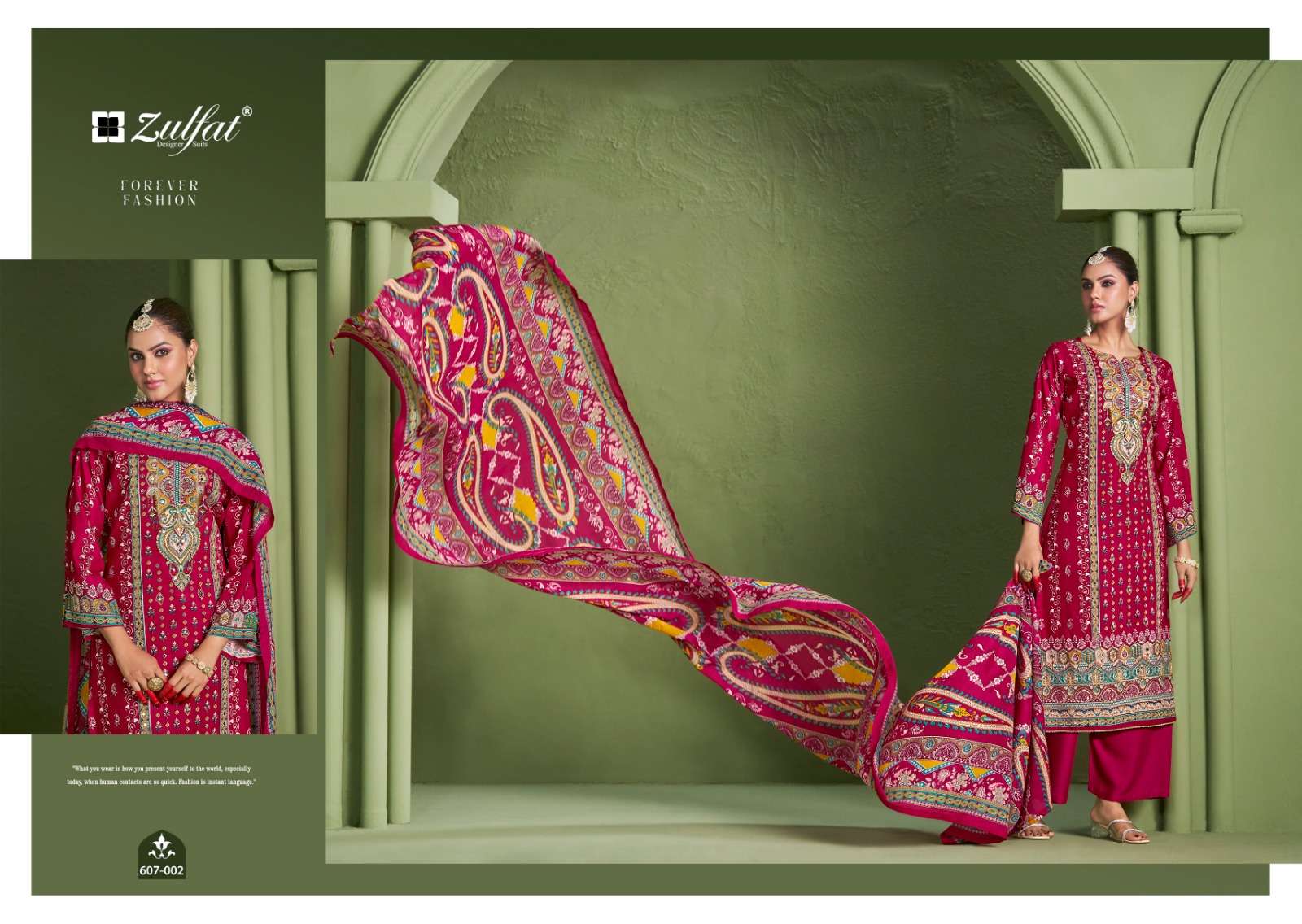 ZULFAT DESIGNER SUITS AAYAT VOL 7 VISCOSE PRINT WITH FANCY HAND WORK SUIT
