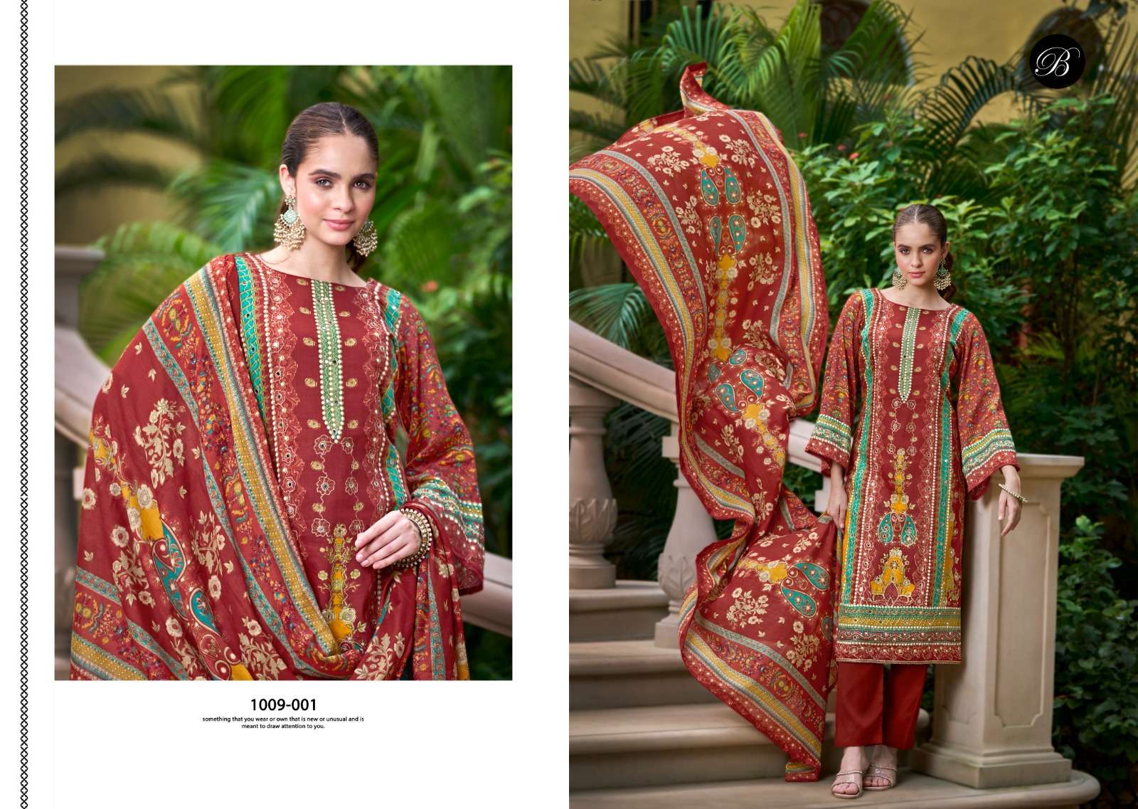 ZULFAT DESIGNER SUITS SANJEEDA JAM COTTON PRINT WITH WORK SUIT
