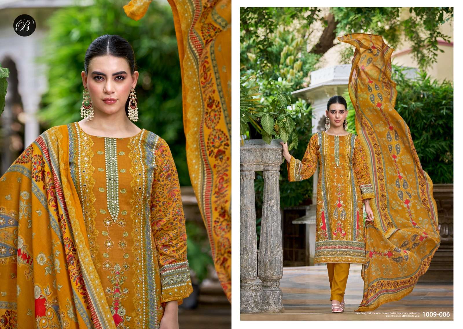 ZULFAT DESIGNER SUITS SANJEEDA JAM COTTON PRINT WITH WORK SUIT