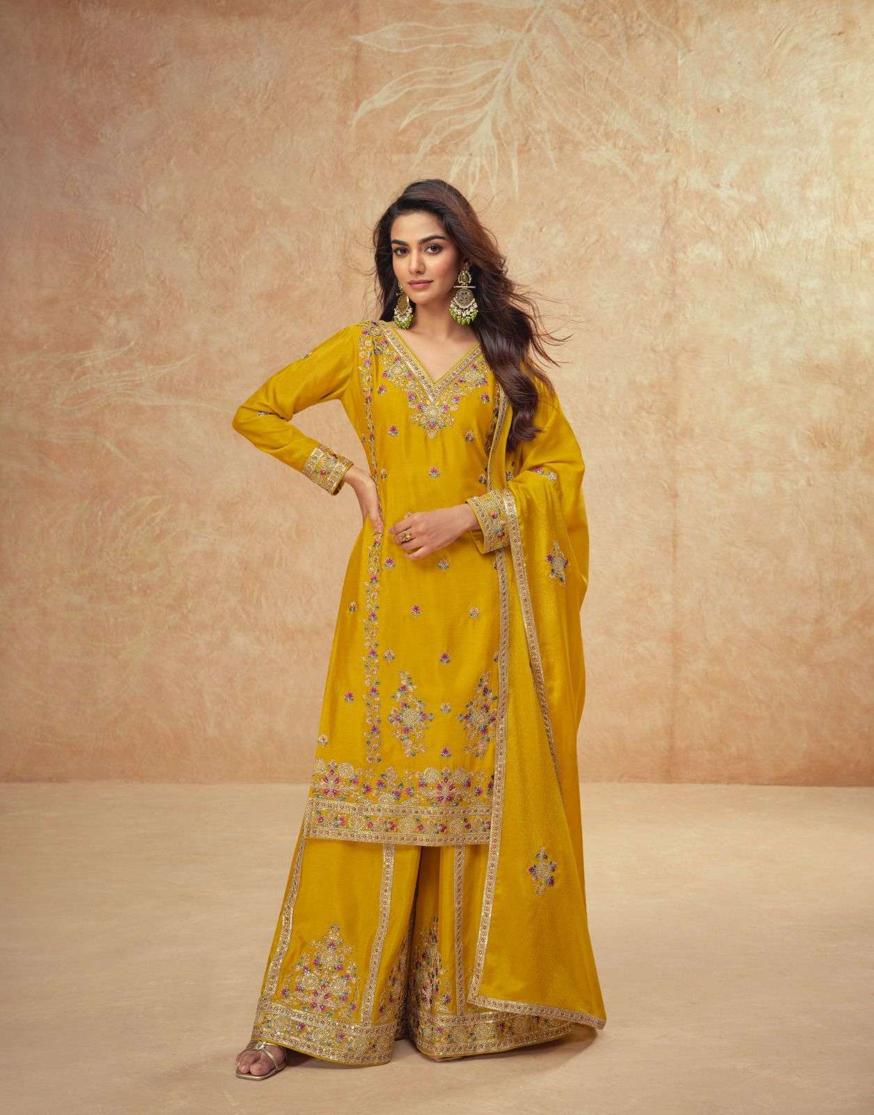 AASHIRWAD CREATION GUZARISH HEAVY EMBROIDERED PARTY WEAR SUIT