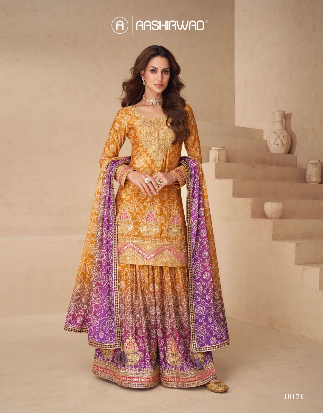 AASHIRWAD CREATION NETRA SILK HEAVY EMBROIDERY DESIGNER SUIT